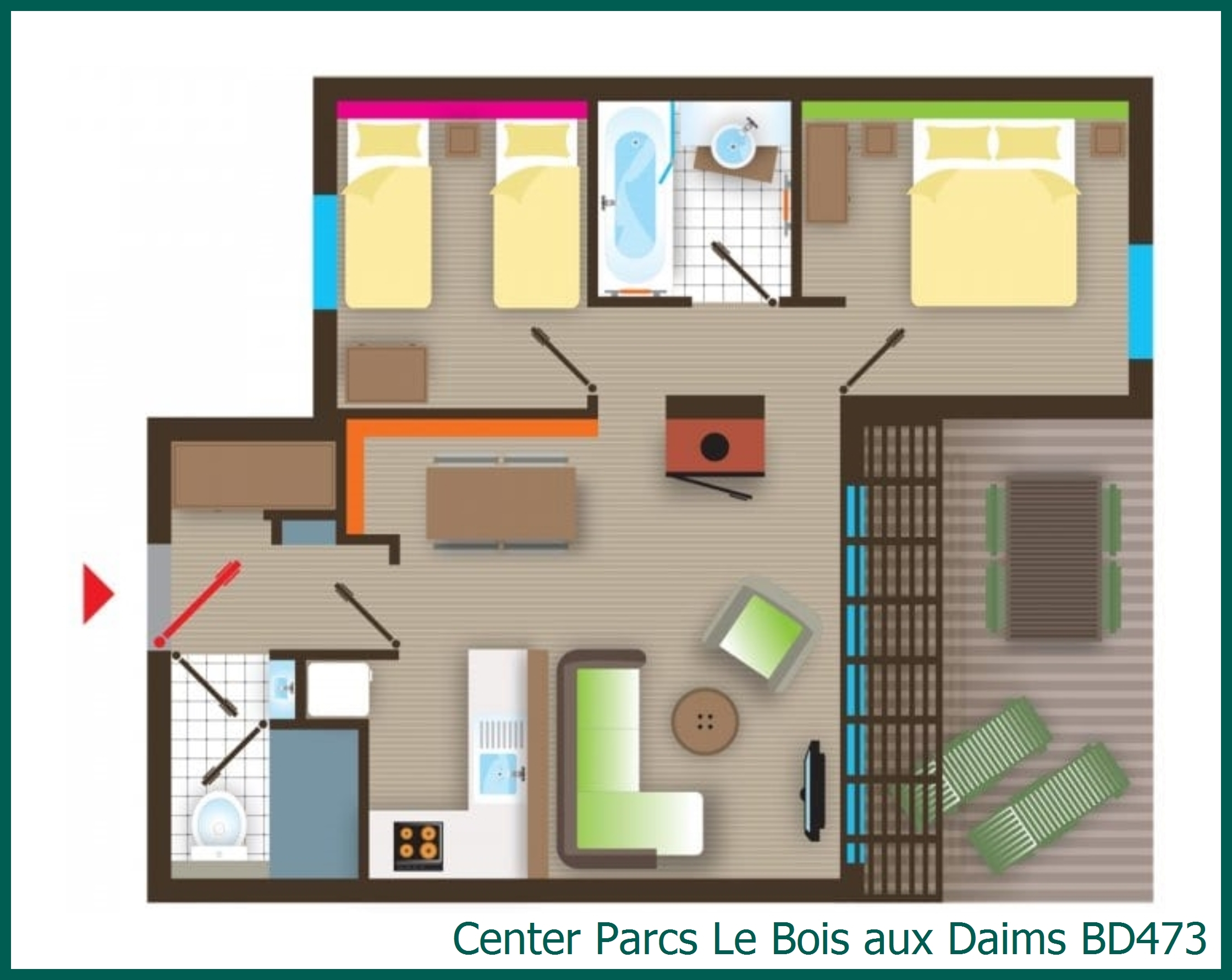 Comfort-Ferienhaus BD473 in Le Bois aux Daims