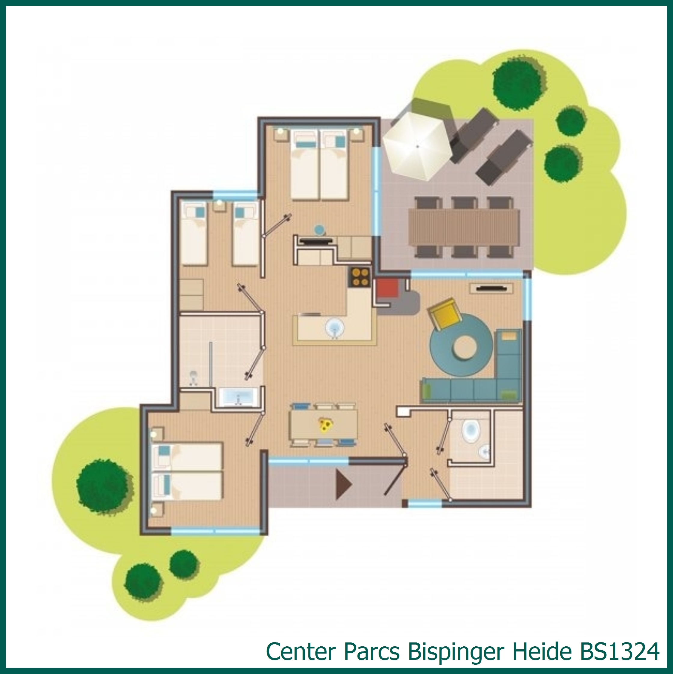 Premium-Ferienhaus BS1324 in Bispinger Heide