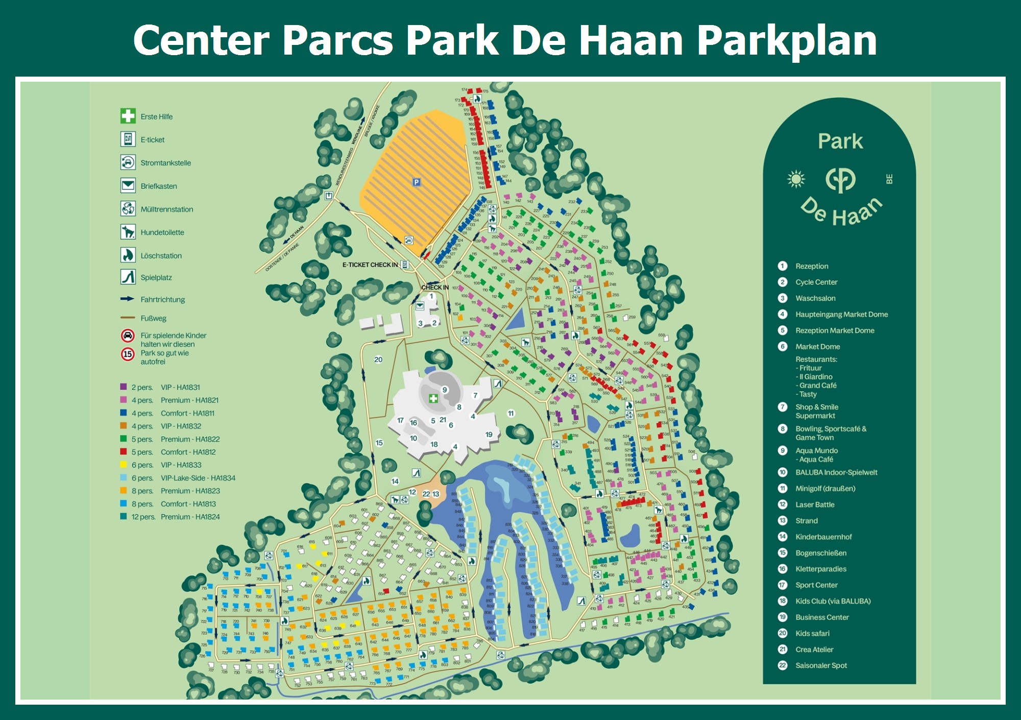 Karte und Lageplan Center Parcs Park De Haan
