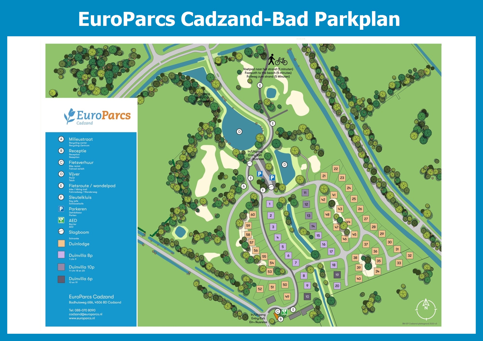 Karte und Lageplan EuroParcs Cadzand-Bad