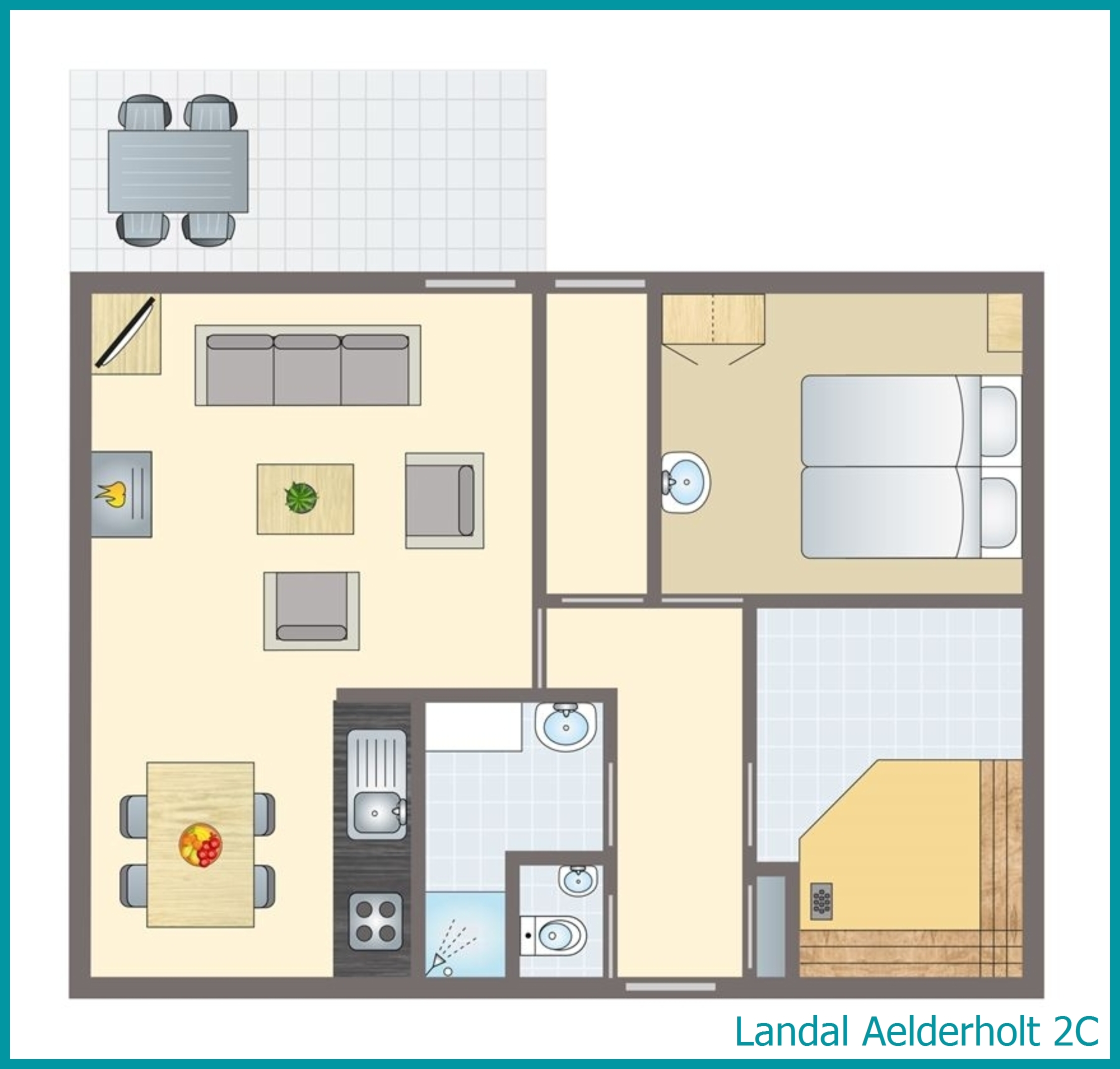 2-Personen-Ferienhaus 2C in Aelderholt