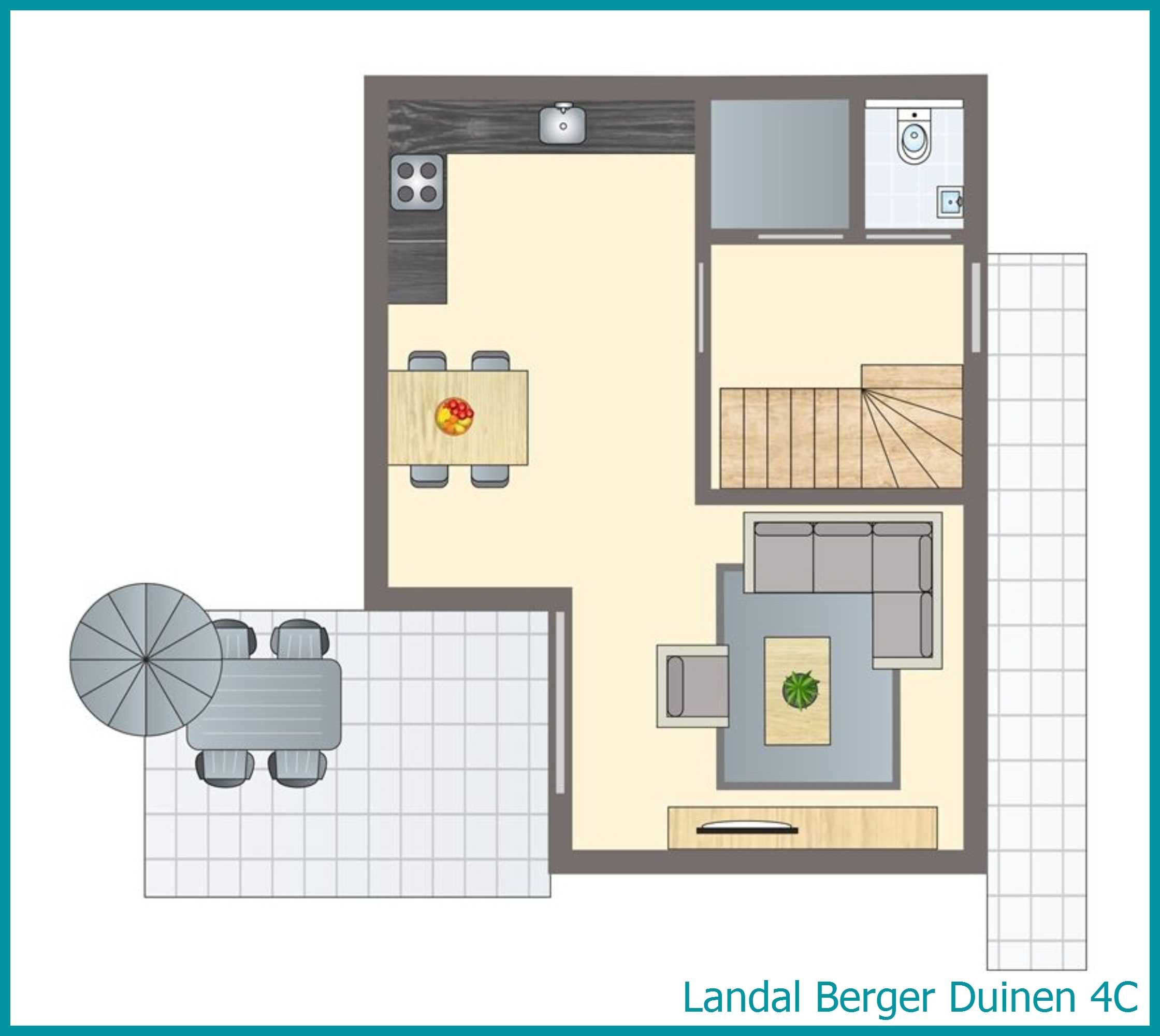 4-Personen-Ferienhaus 4C in Berger Duinen