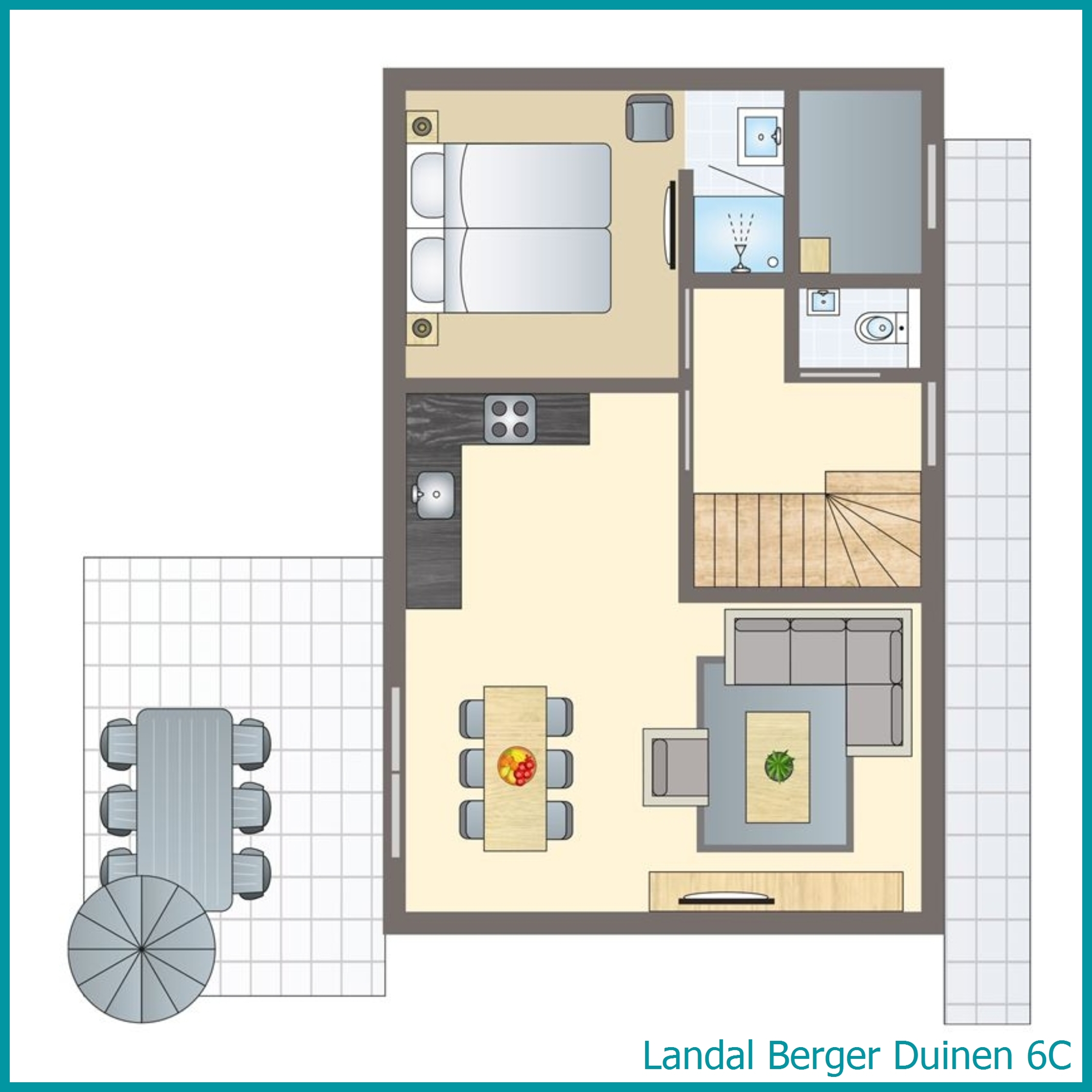 6-Personen-Ferienhaus 6C in Berger Duinen