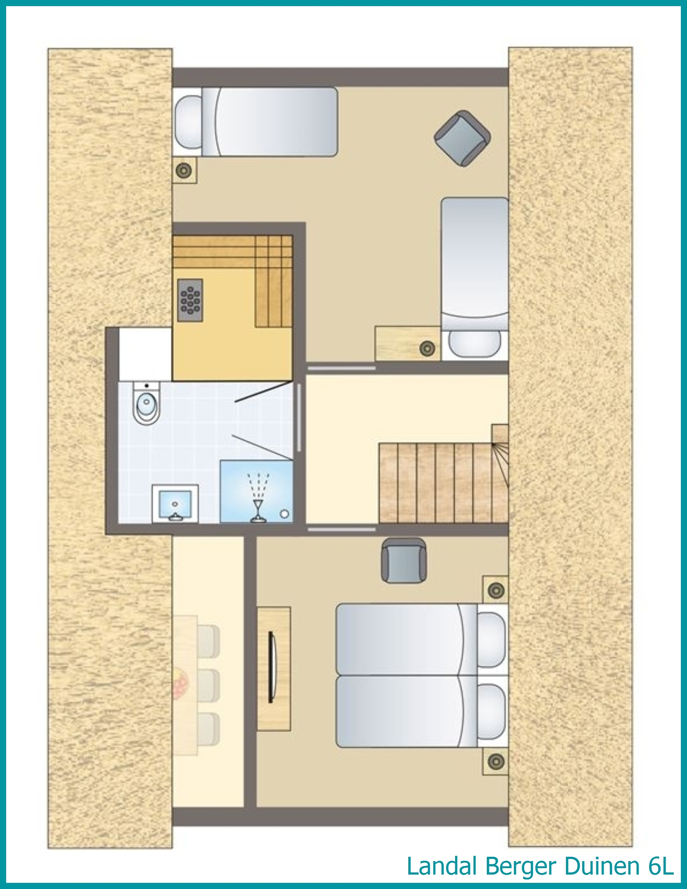 6-Personen-Ferienhaus 6L in Berger Duinen