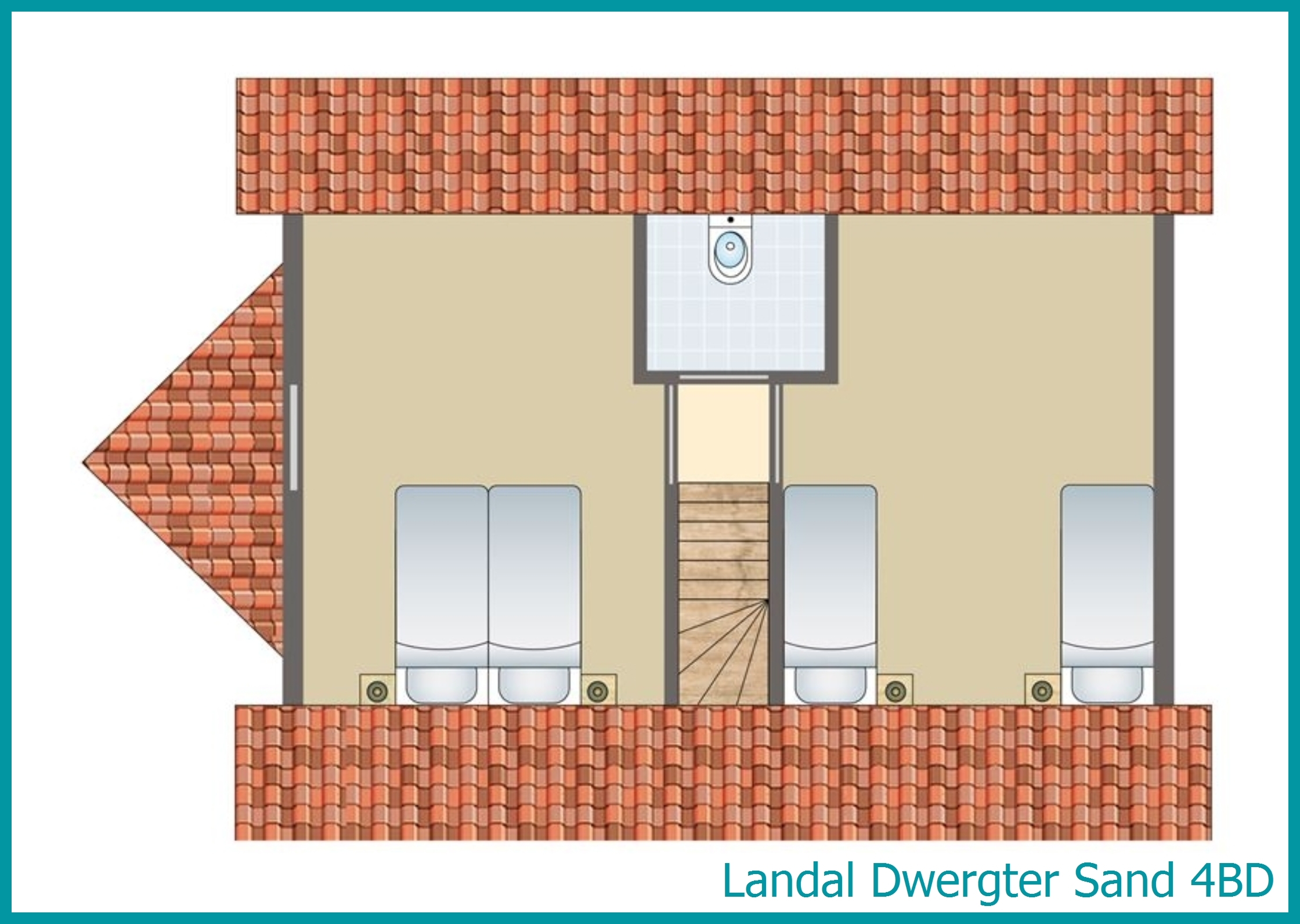 4-Personen-Hunde-Ferienhaus 4BD in Dwergter Sand