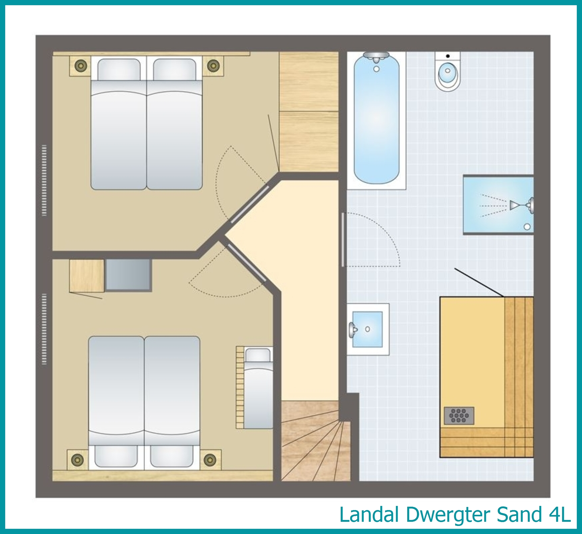 4-Personen-Ferienhaus 4L in Dwergter Sand