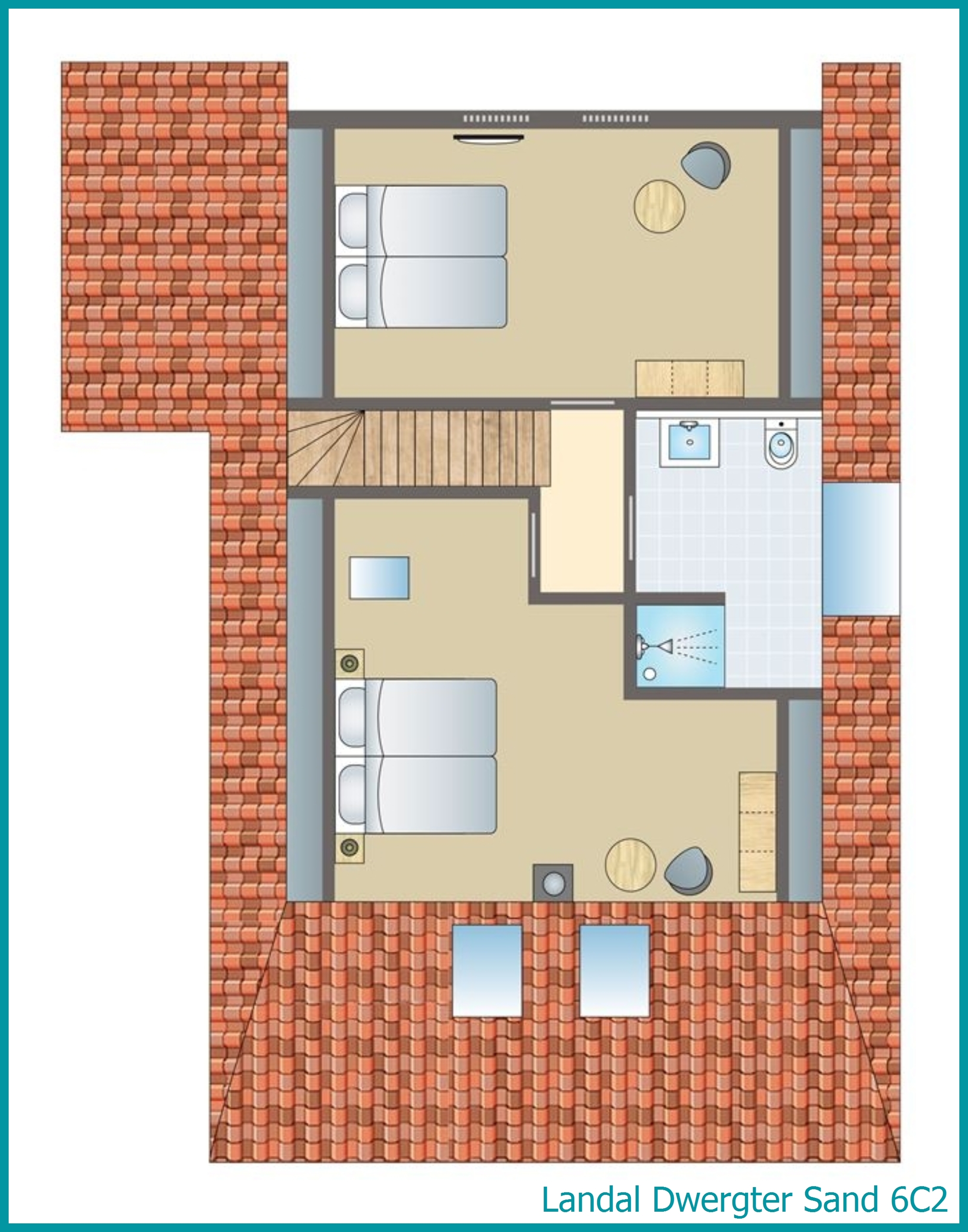 6-Personen-Ferienhaus 6C2 in Dwergter Sand