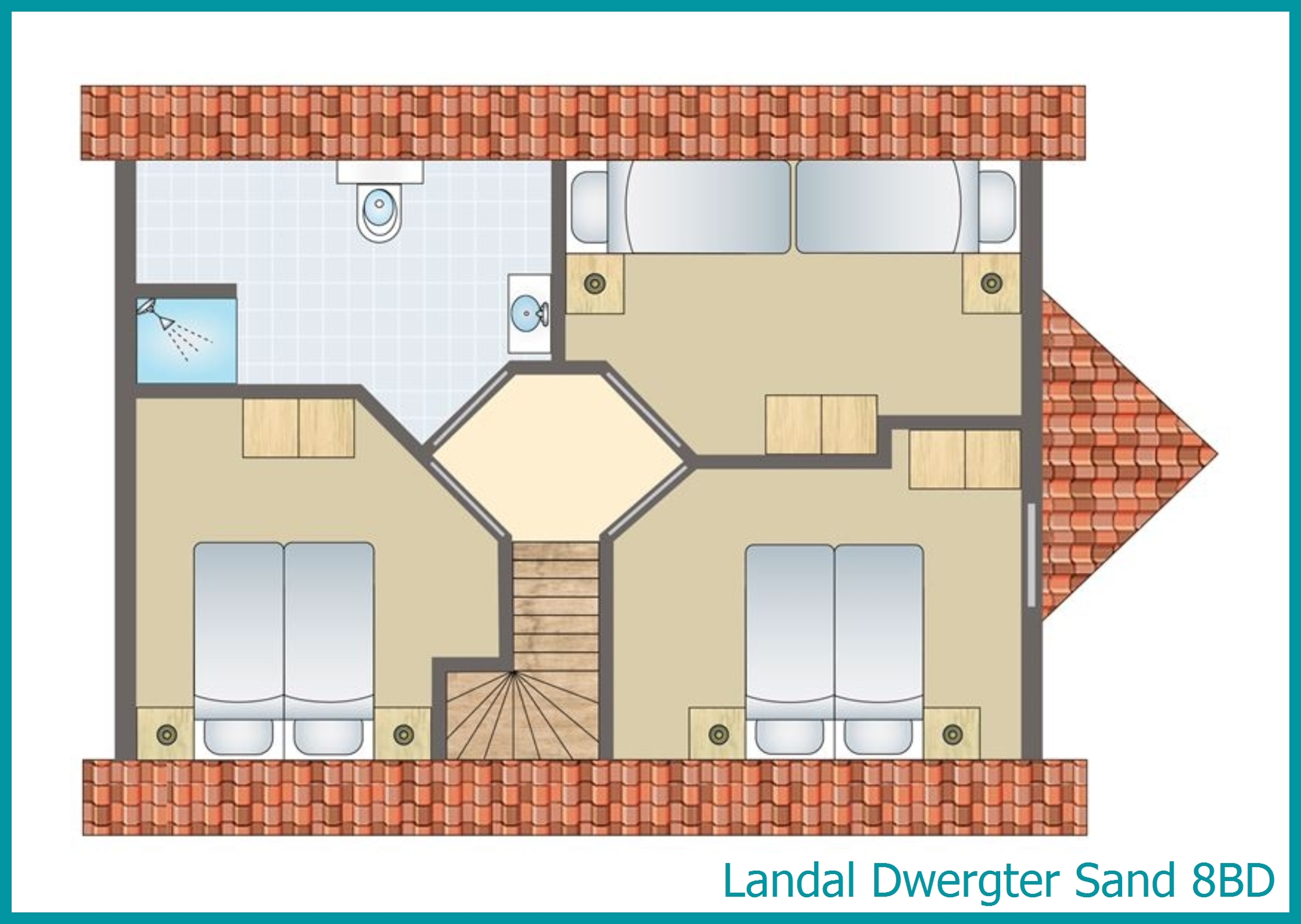 8-Personen-Hunde-Ferienhaus 8BD in Dwergter Sand