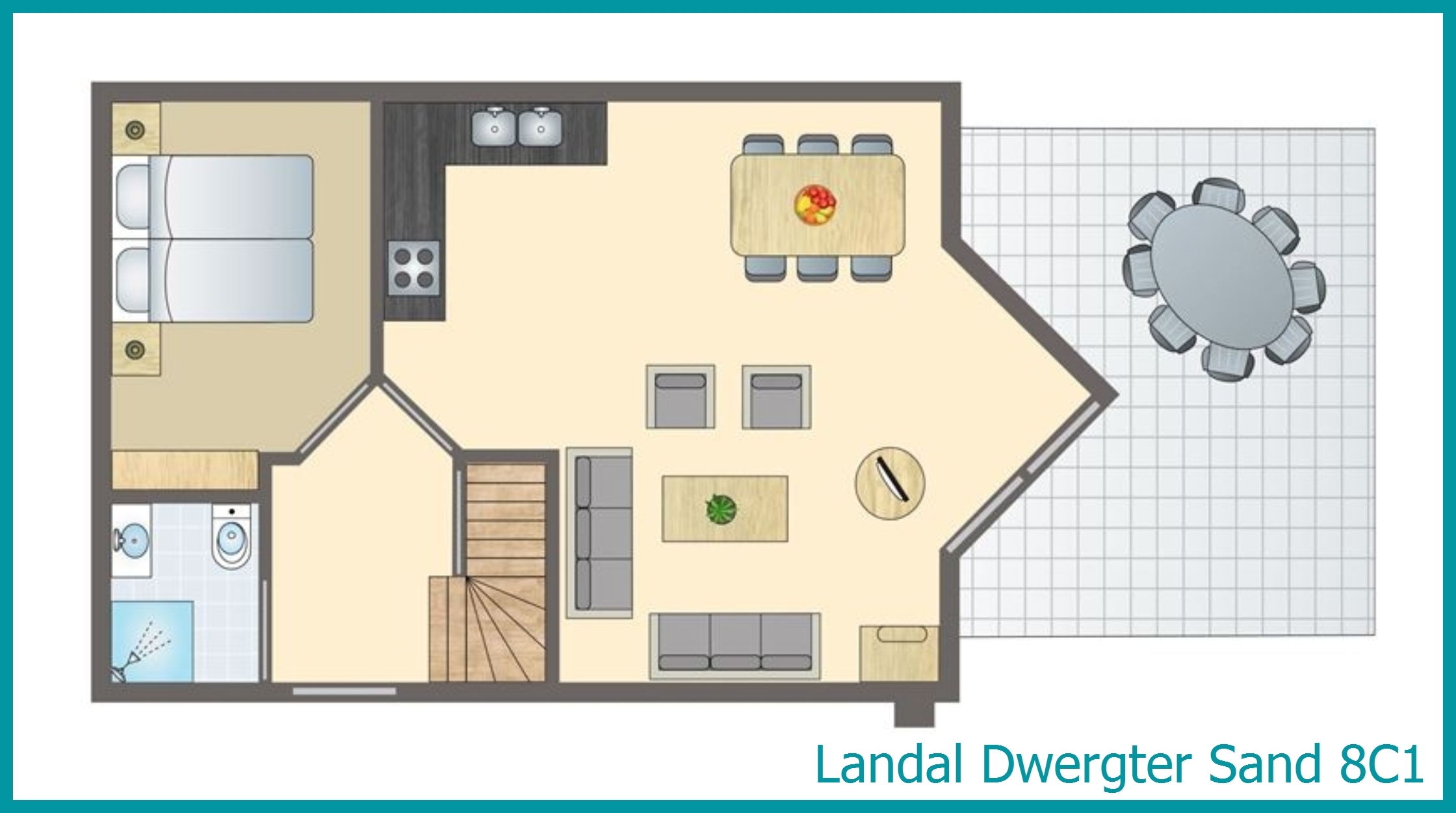 8-Personen-Ferienhaus 8C1 in Dwergter Sand
