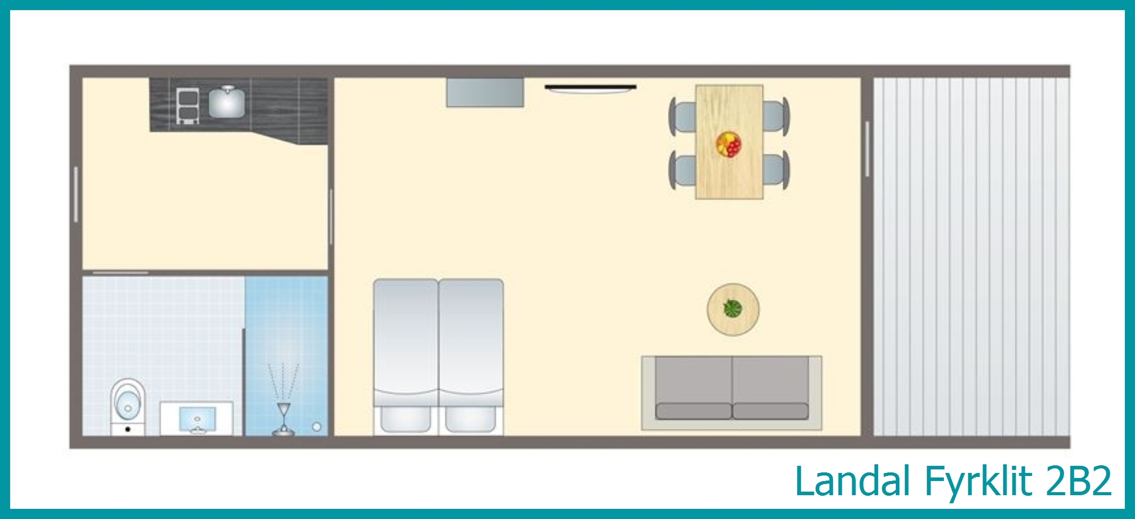 2-Personen-Ferienwohnung 2B2 in Fyrklit