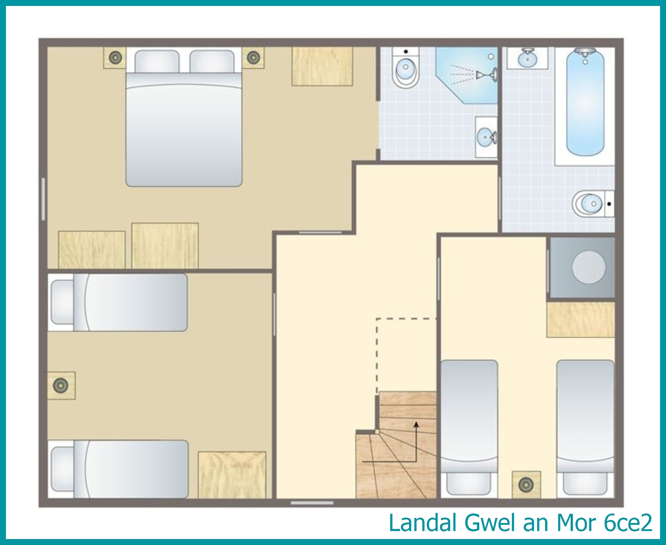 6-Personen-Ferienhaus -Scandinavian Hot Tub Lodge 6CE2 in Gwel an Mor