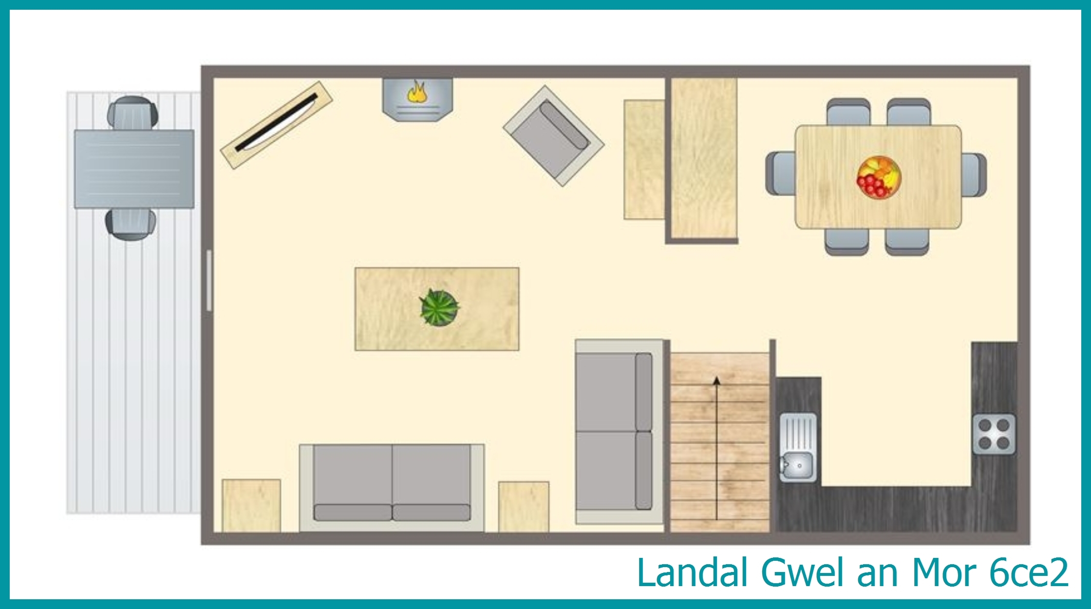 6-Personen-Ferienhaus -Scandinavian Hot Tub Lodge 6CE2 in Gwel an Mor