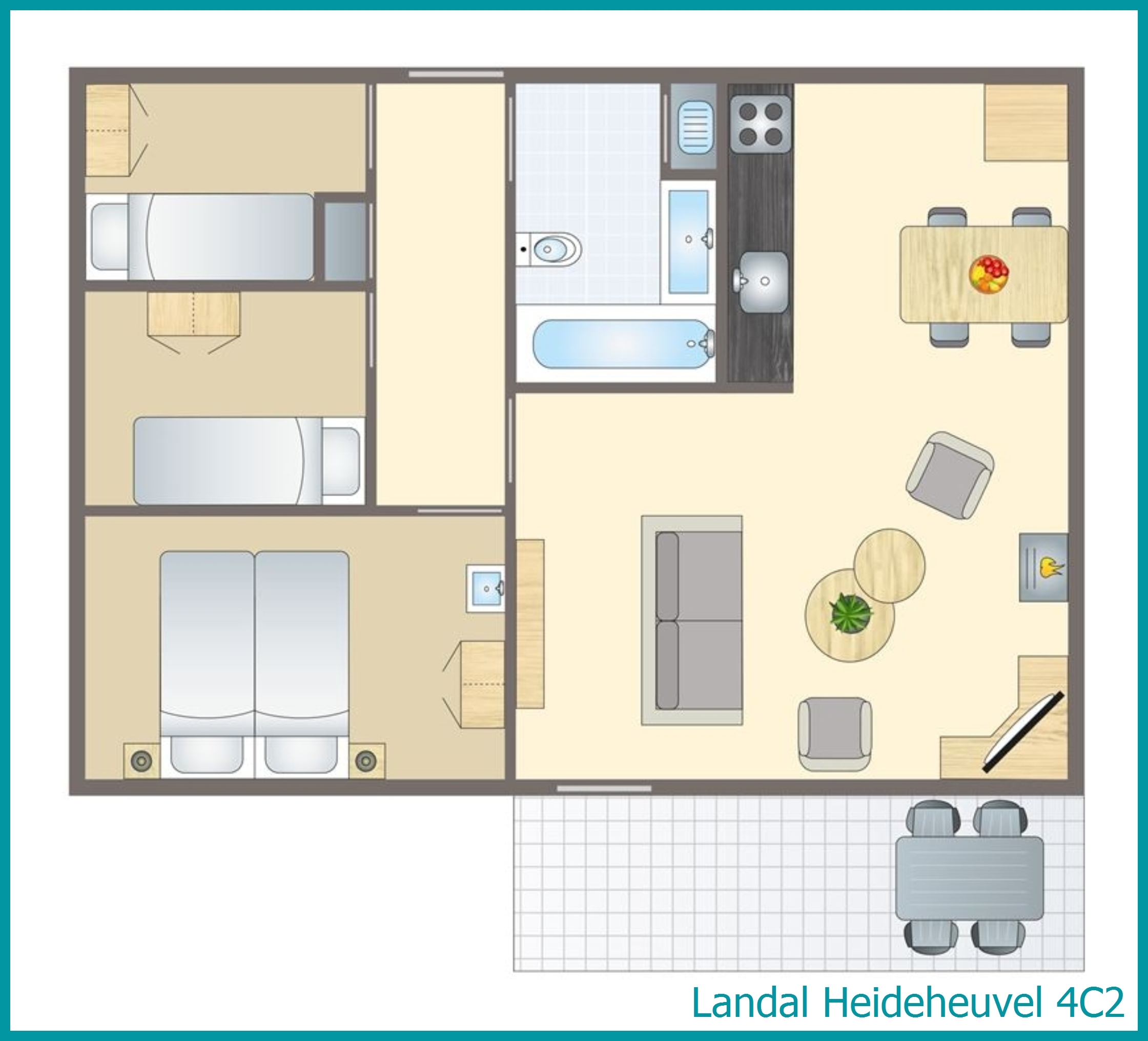 4-Personen-Ferienhaus 4C2 in Heideheuvel