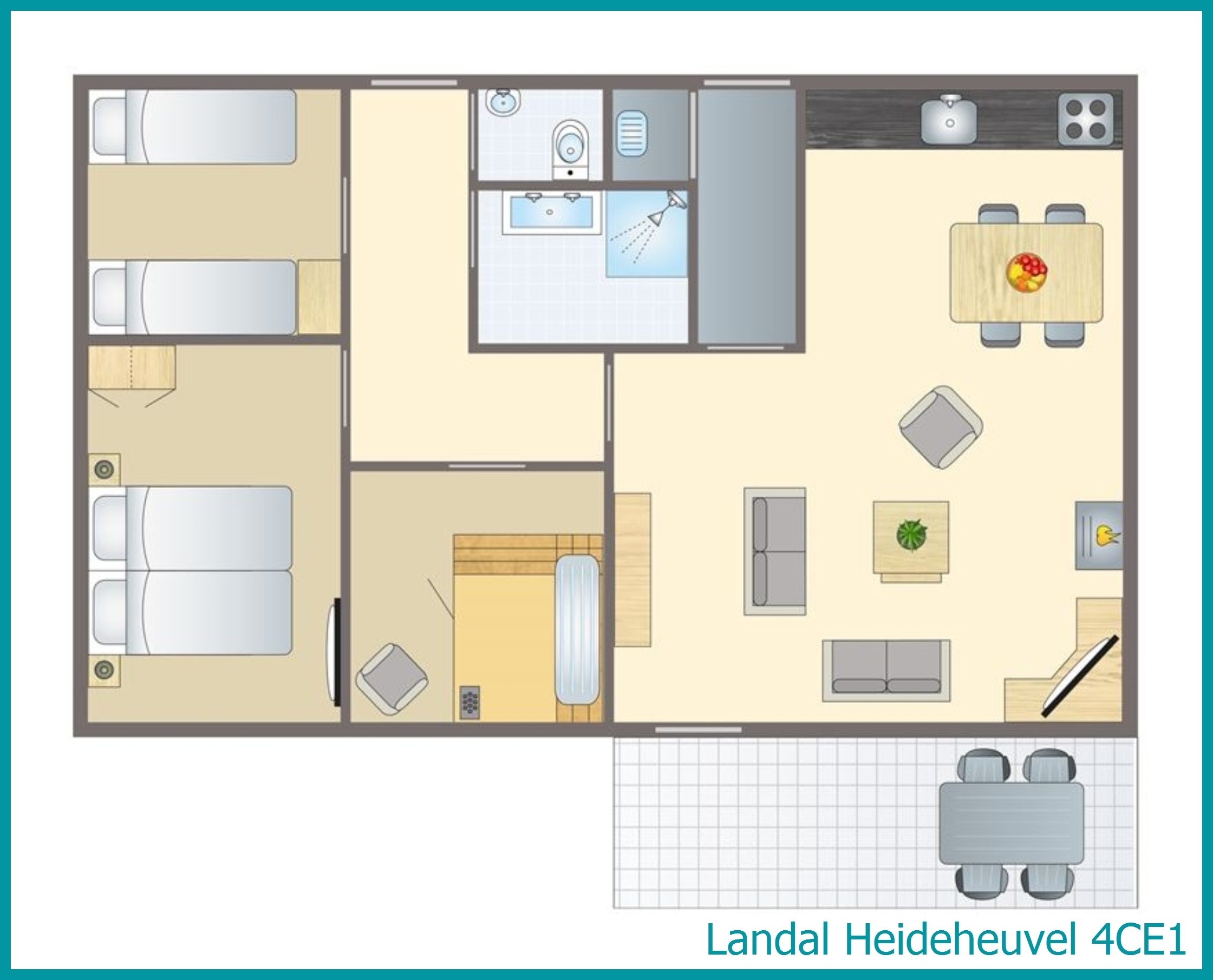 4-Personen-Ferienhaus 4CE1 in Heideheuvel