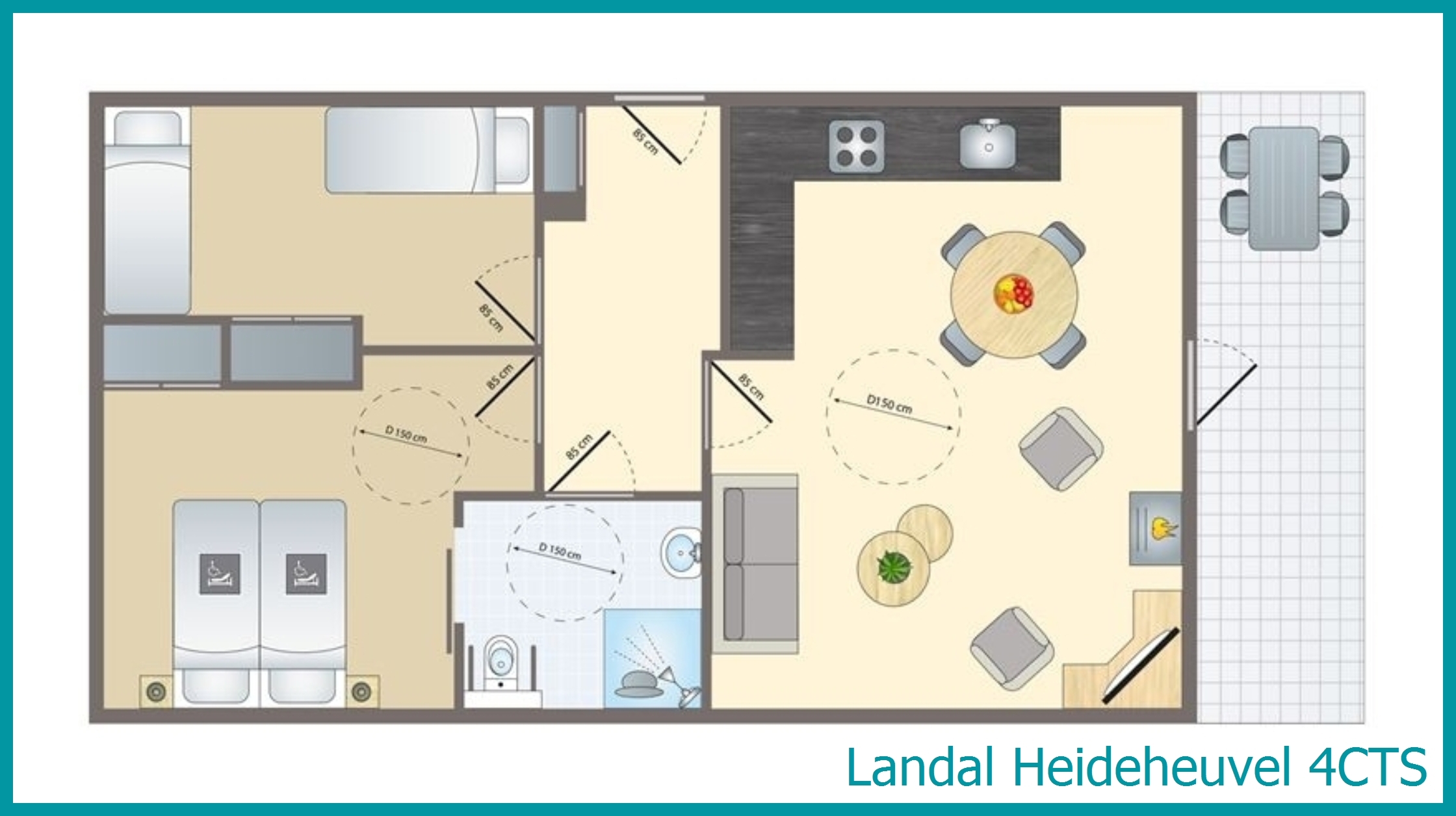 4-Personen-Ferienhaus 4CTS in Heideheuvel