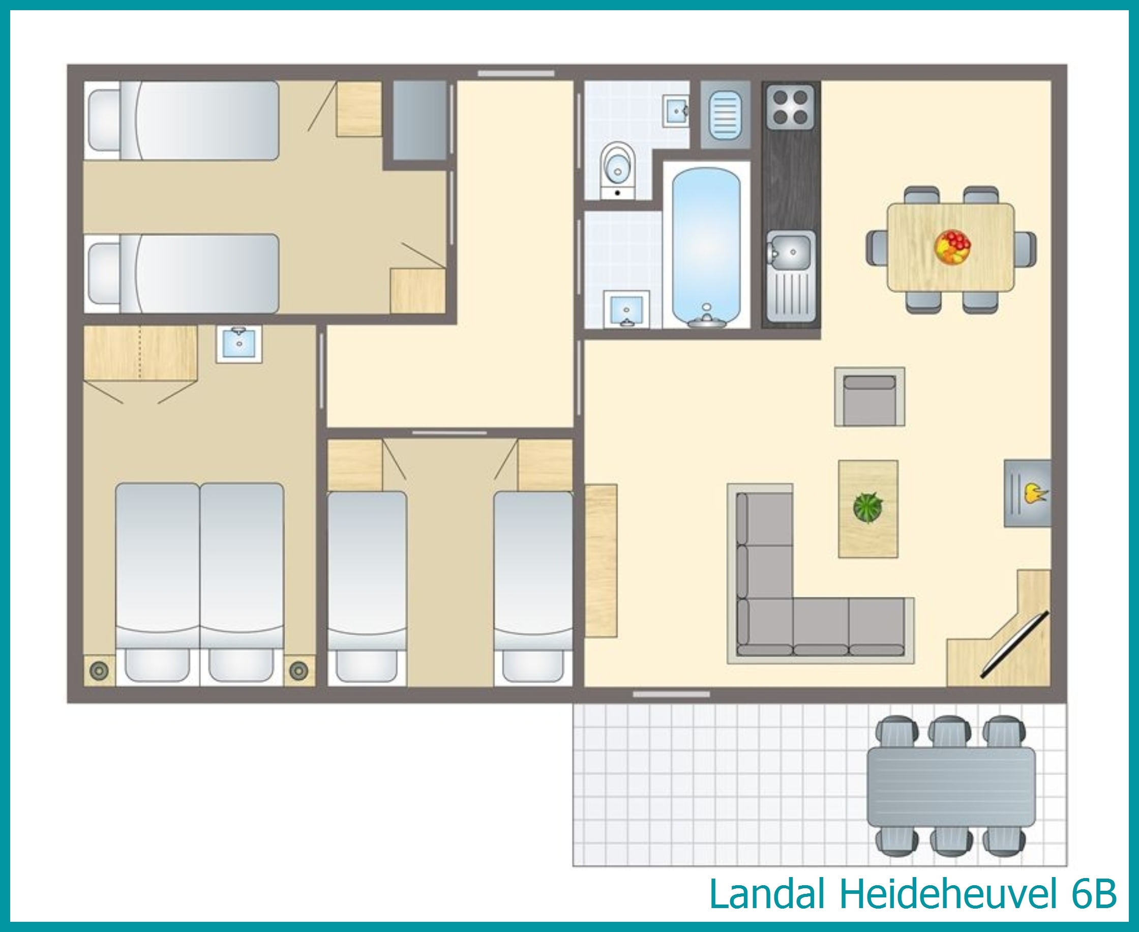 6-Personen-Ferienhaus 6B in Heideheuvel