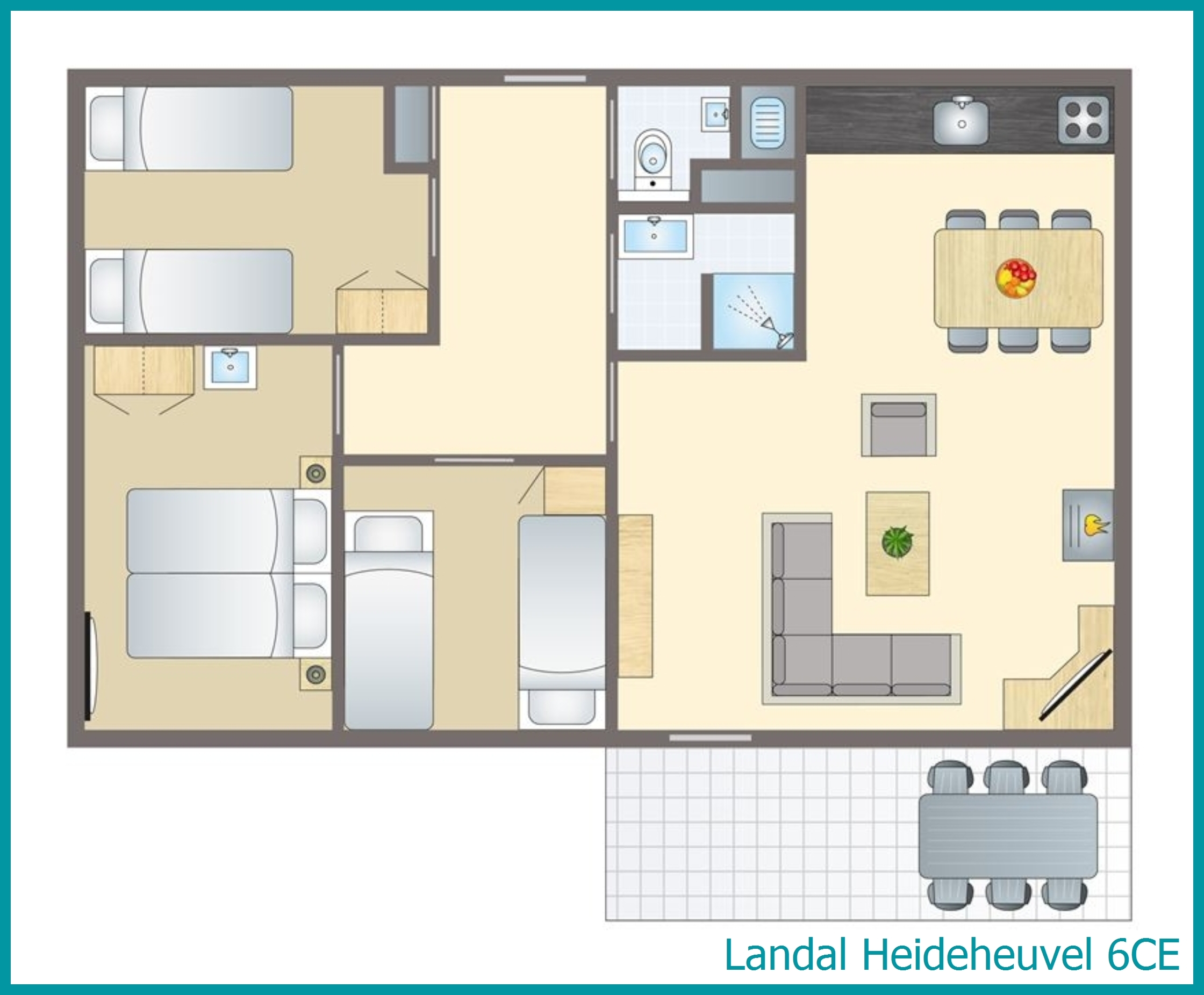 6-Personen-Ferienhaus 6CE in Heideheuvel