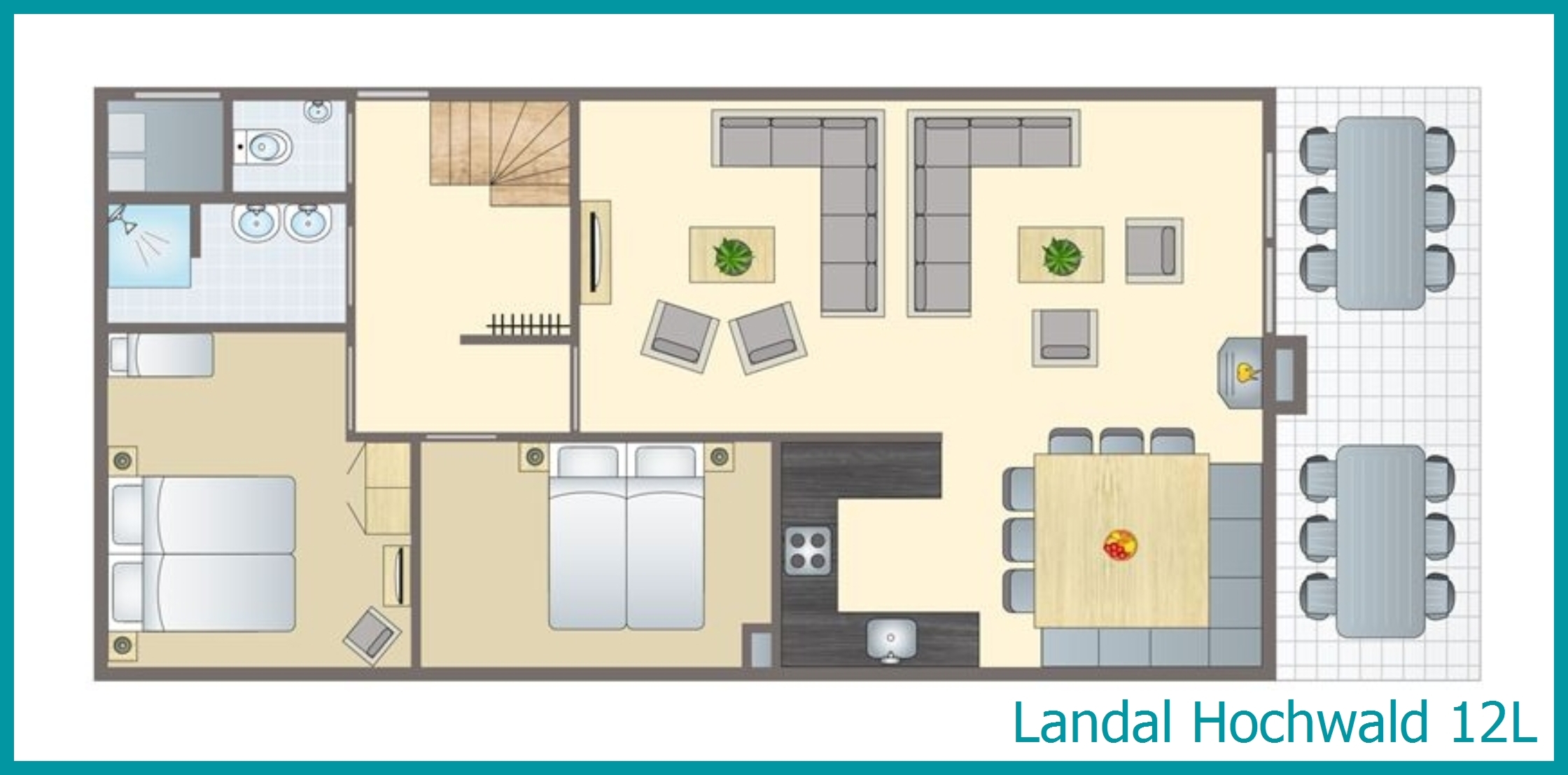 12-Personen-Ferienhaus 12L in Hochwald
