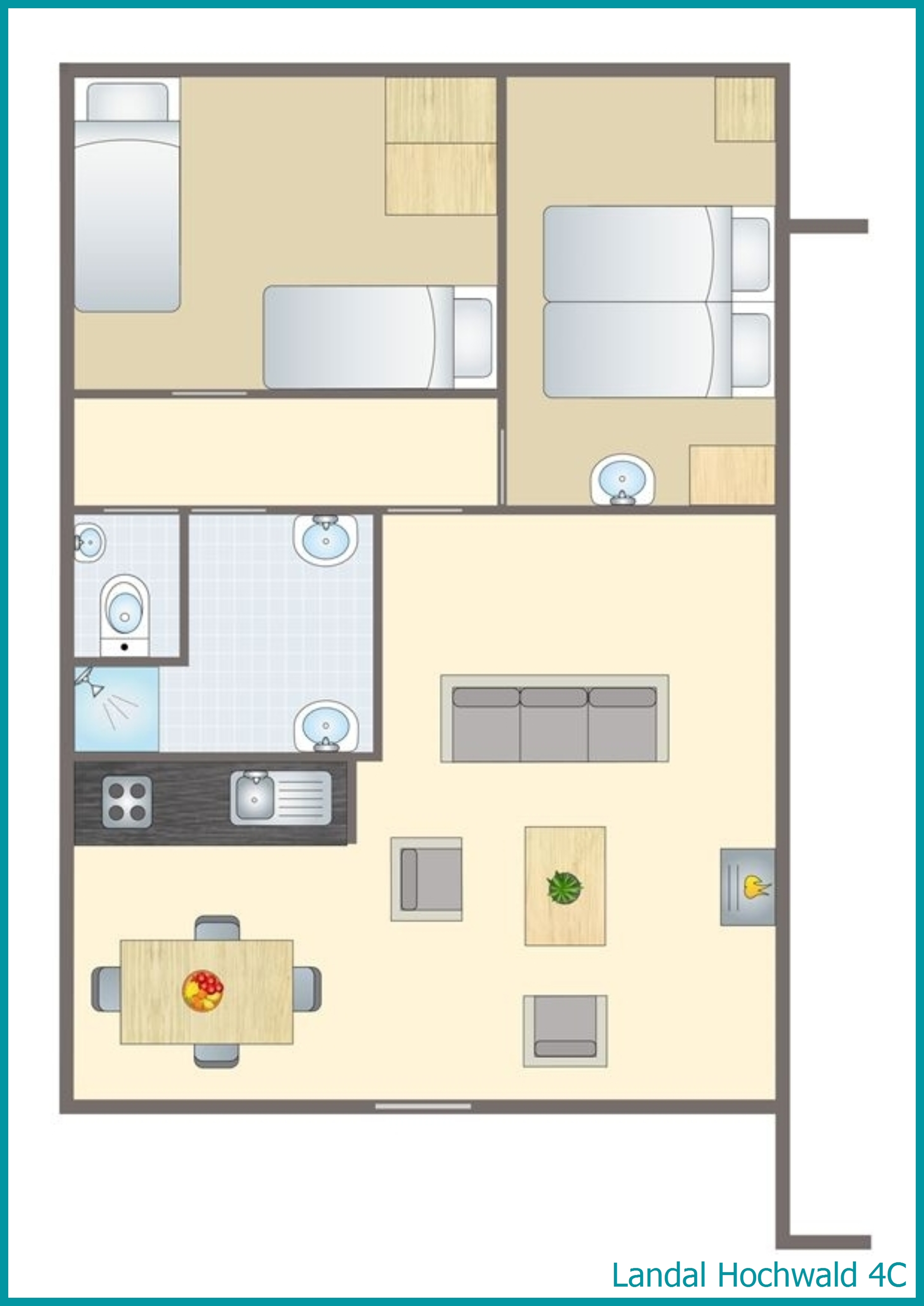 4-Personen-Ferienhaus 4C in Hochwald