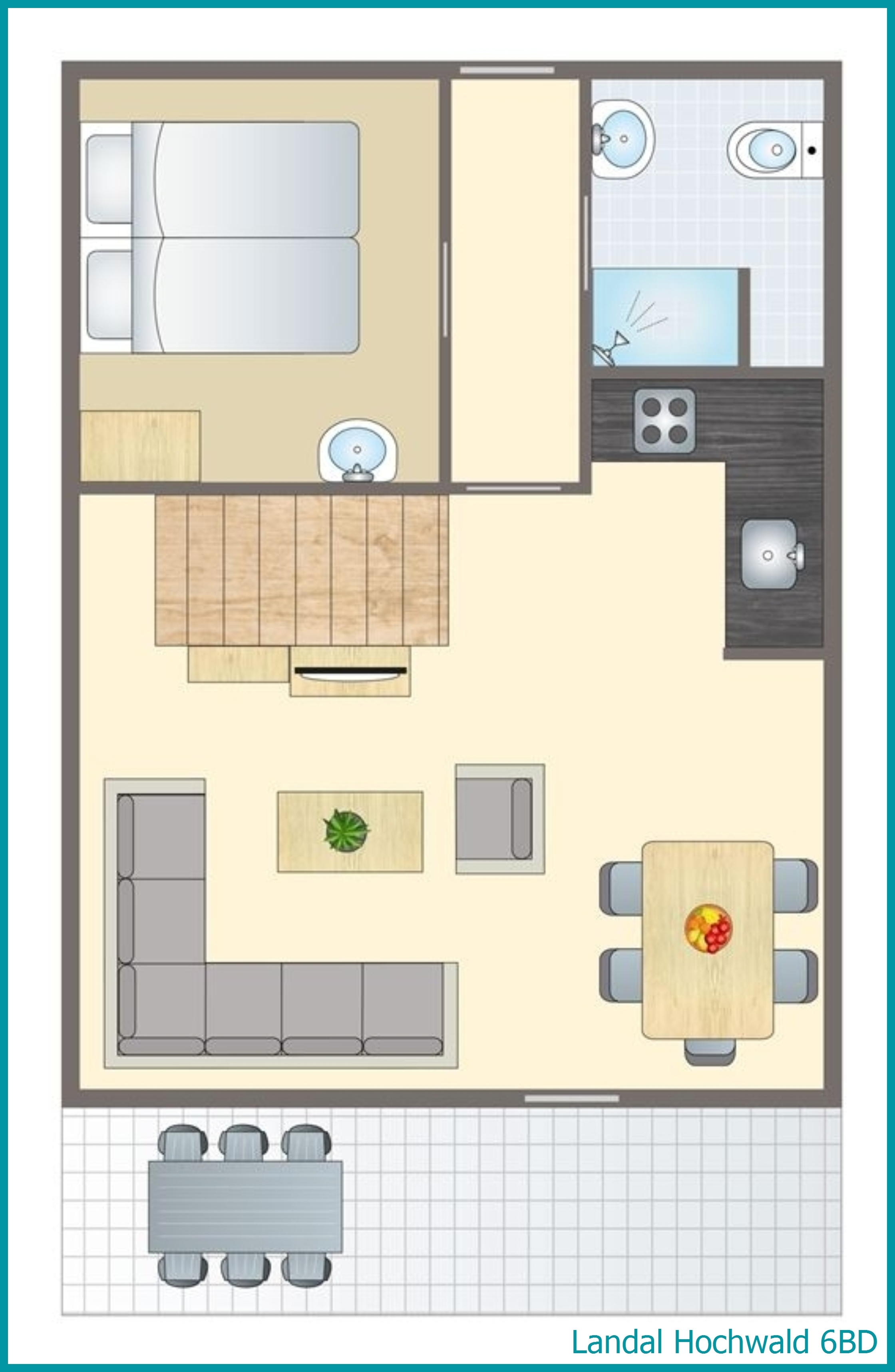 6-Personen-Hunde-Ferienhaus 6BD in Hochwald