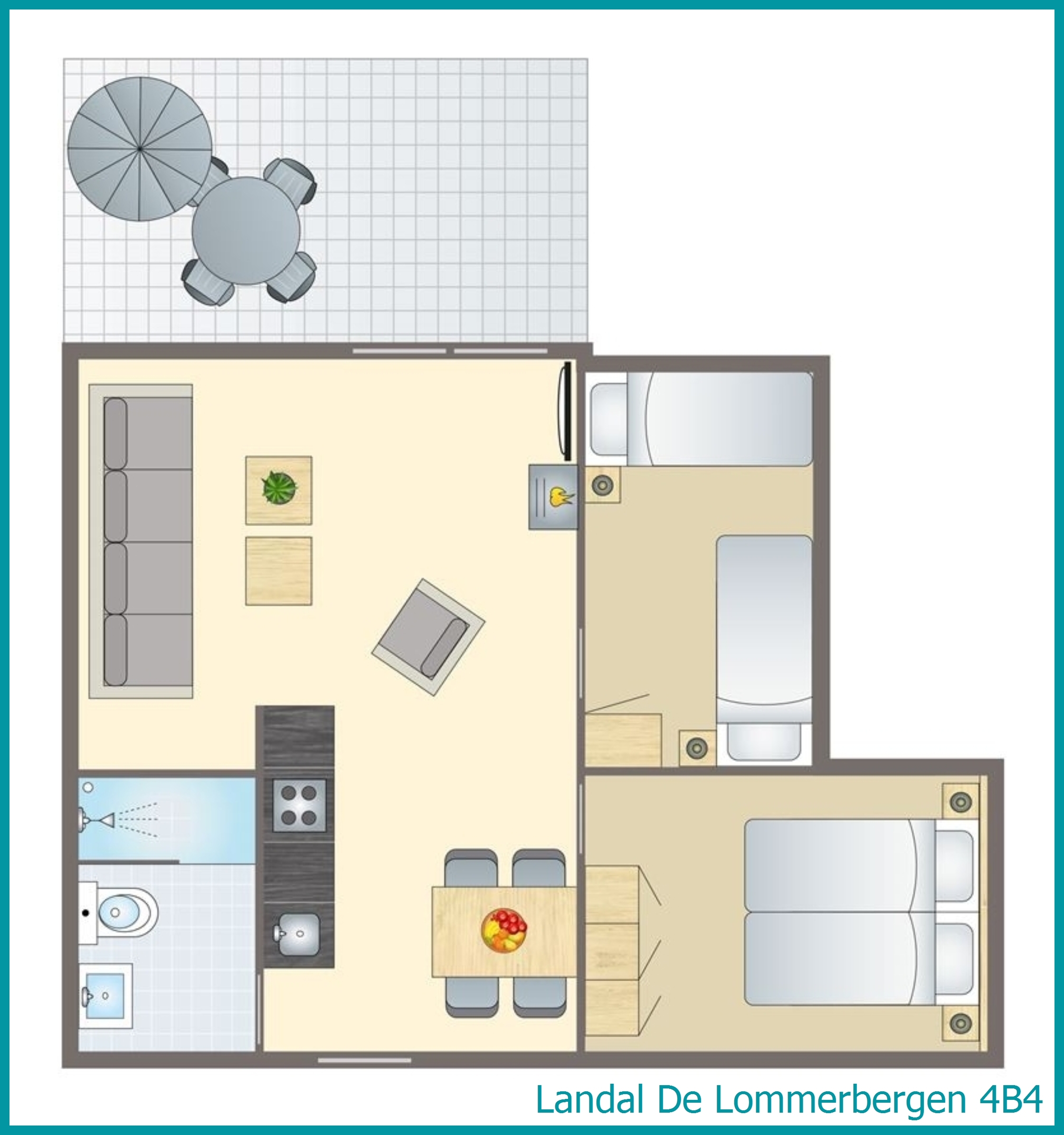 4-Personen-Ferienhaus 4B4 in De Lommerbergen