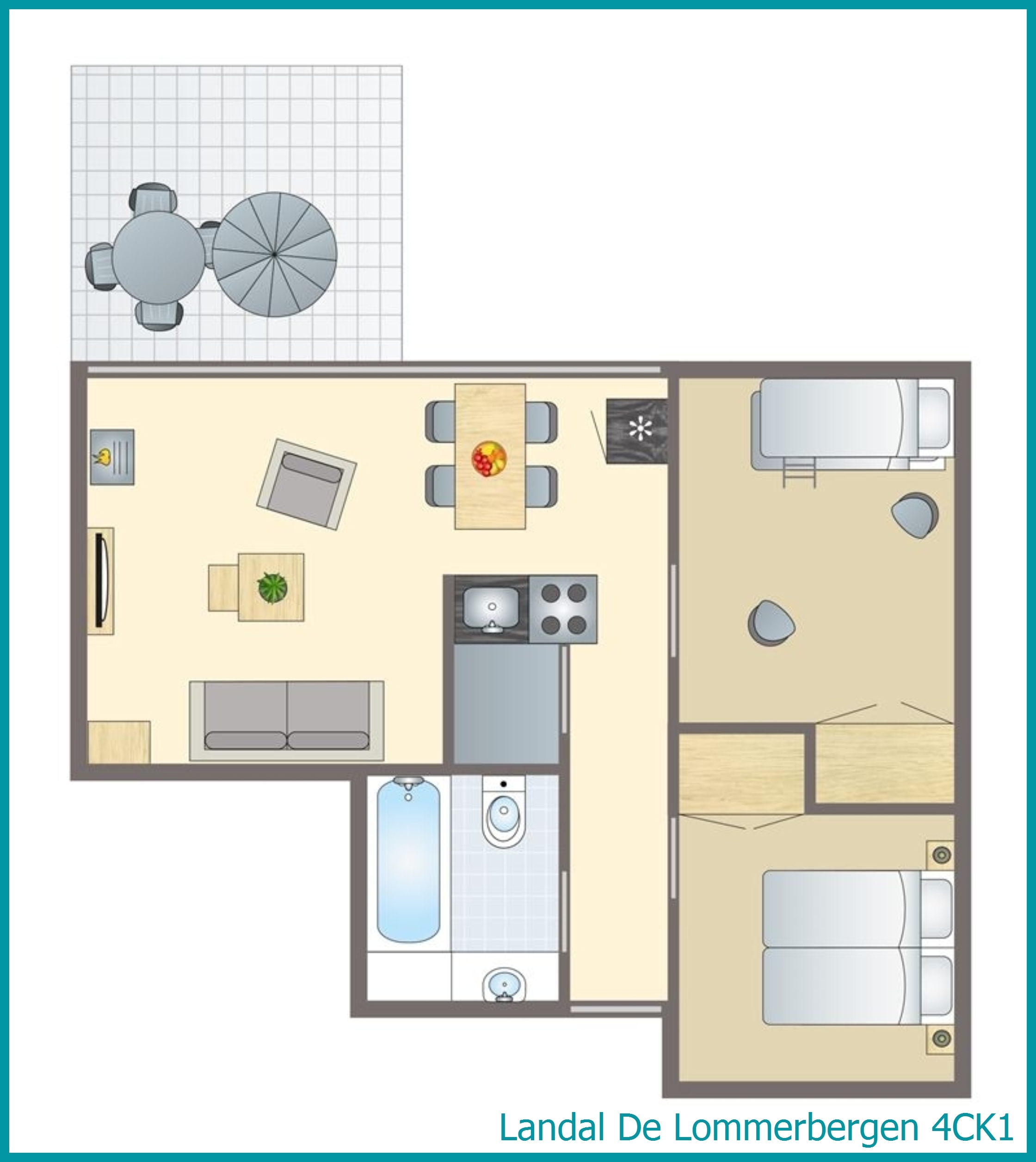 4-Personen-Kinder-Ferienhaus 4CK1 in De Lommerbergen