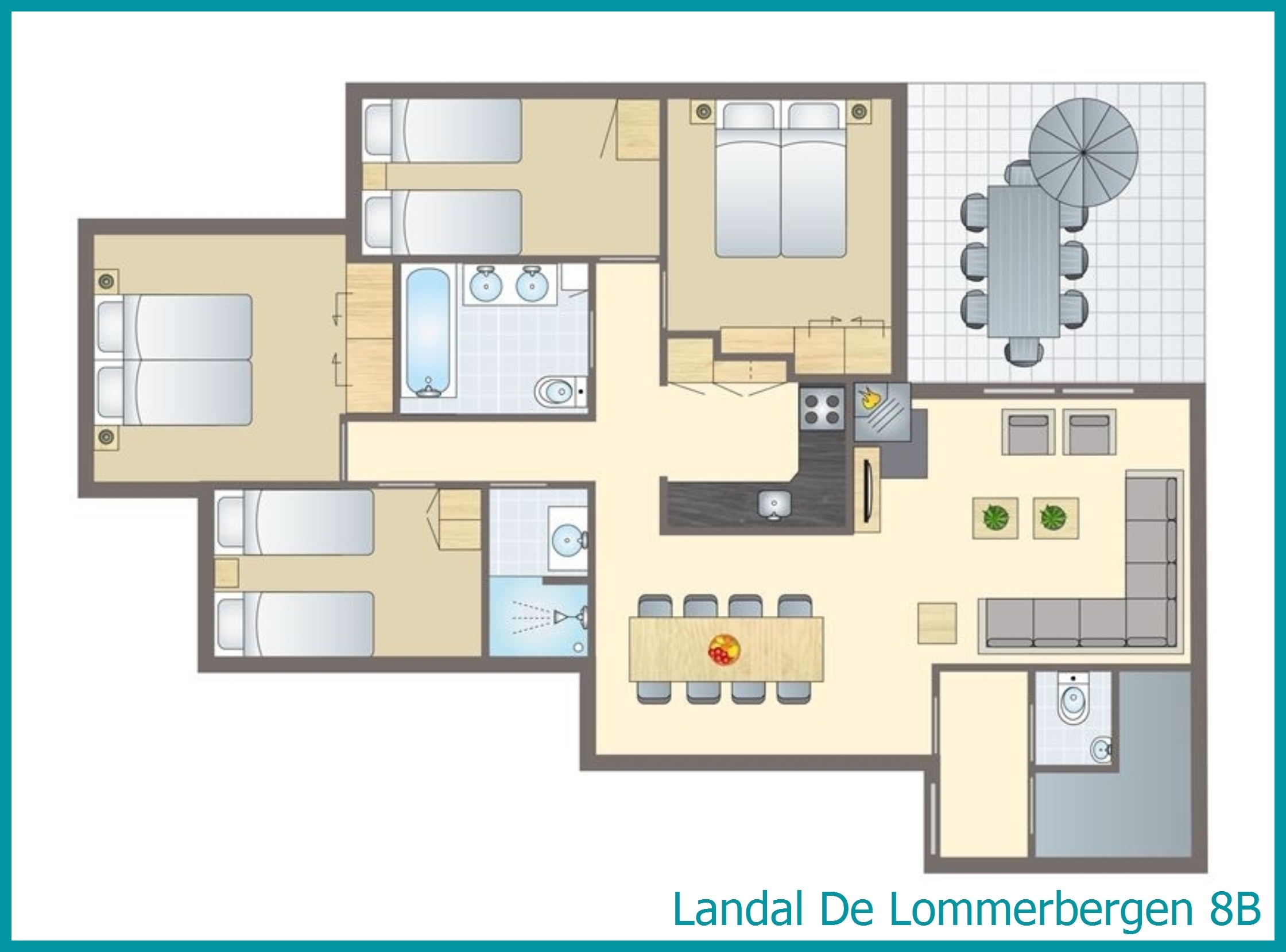 8-Personen-Ferienhaus 8B in De Lommerbergen
