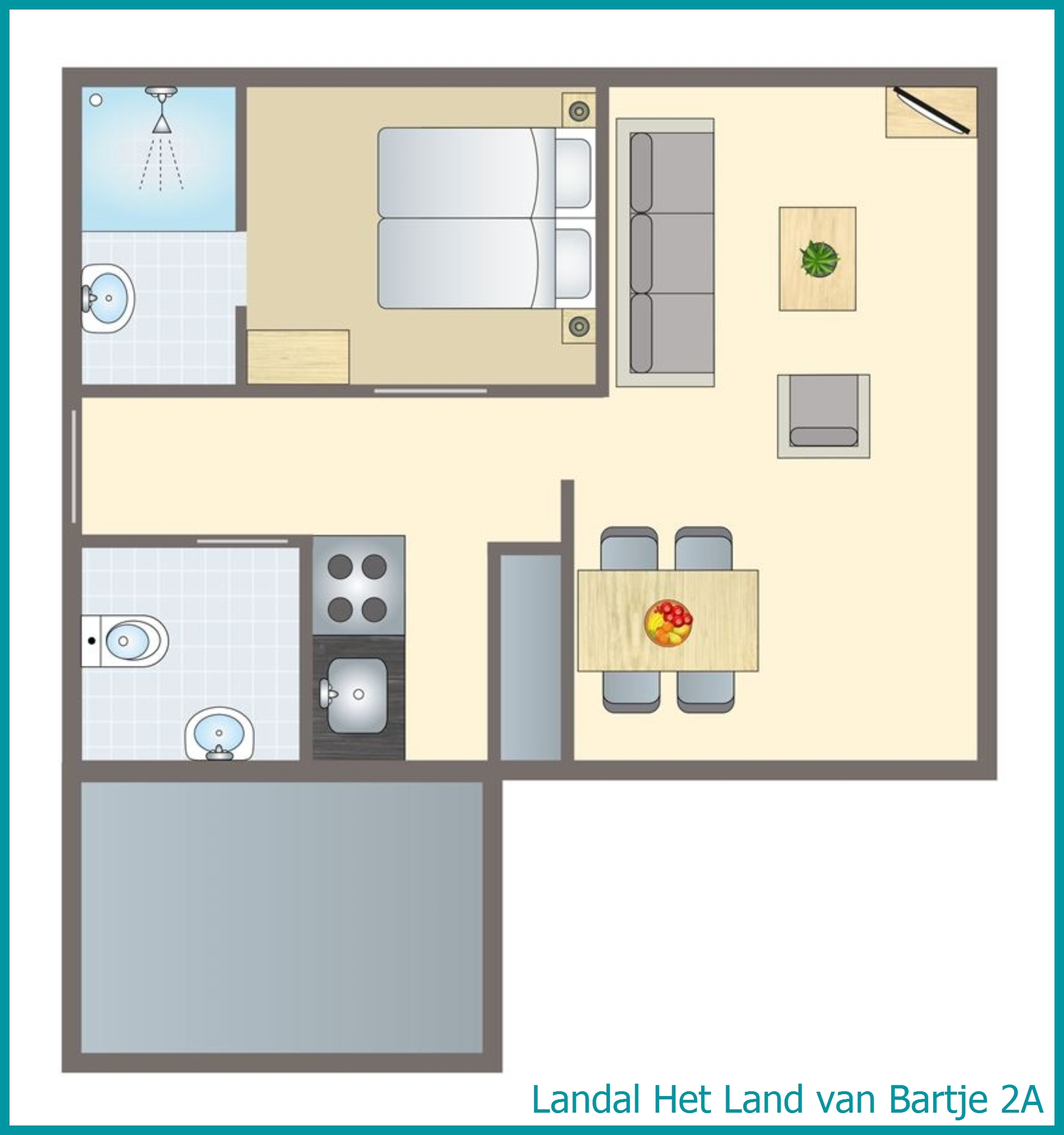 2-personen-Ferienhaus 2A in Het Land van Bartje