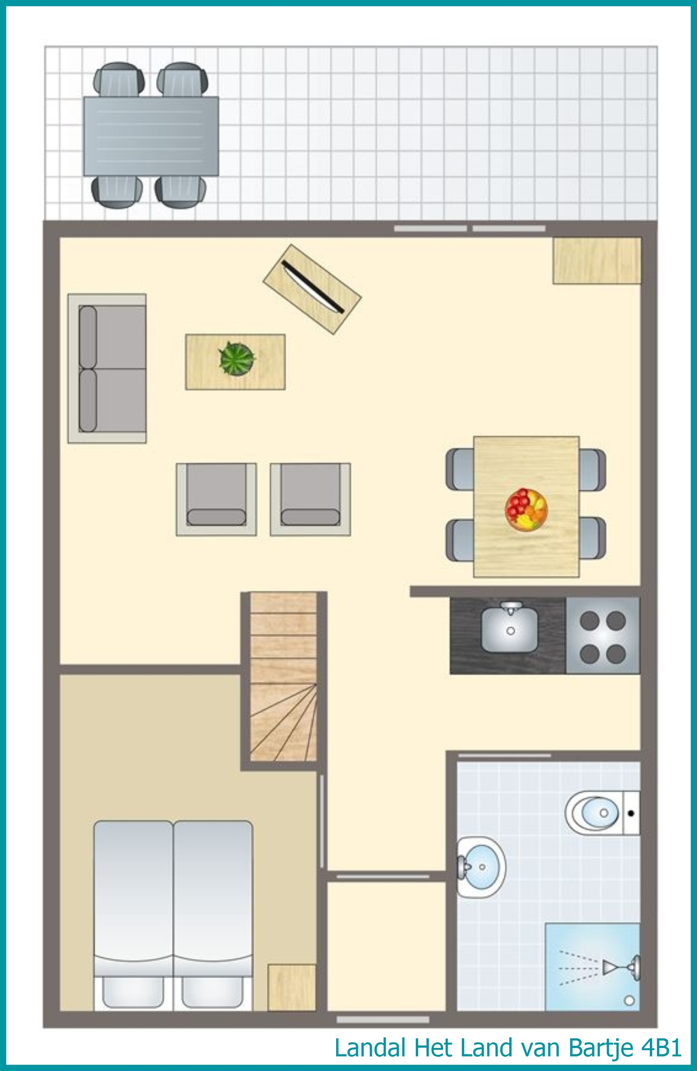 4-Personen-Ferienhaus 4B1 in Het Land van Bartje