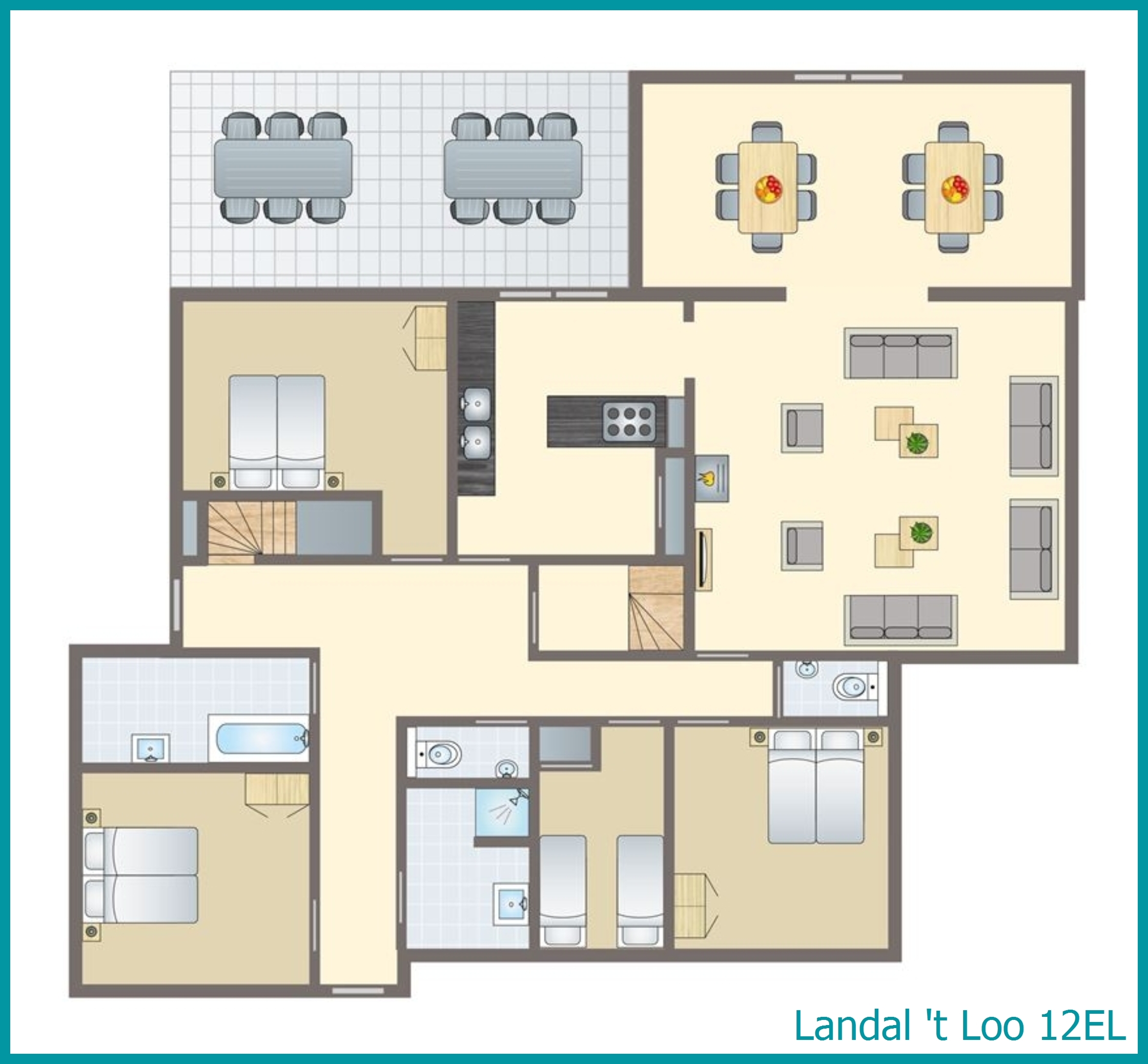 12-Personen-Ferienhaus 12EL in 't Loo