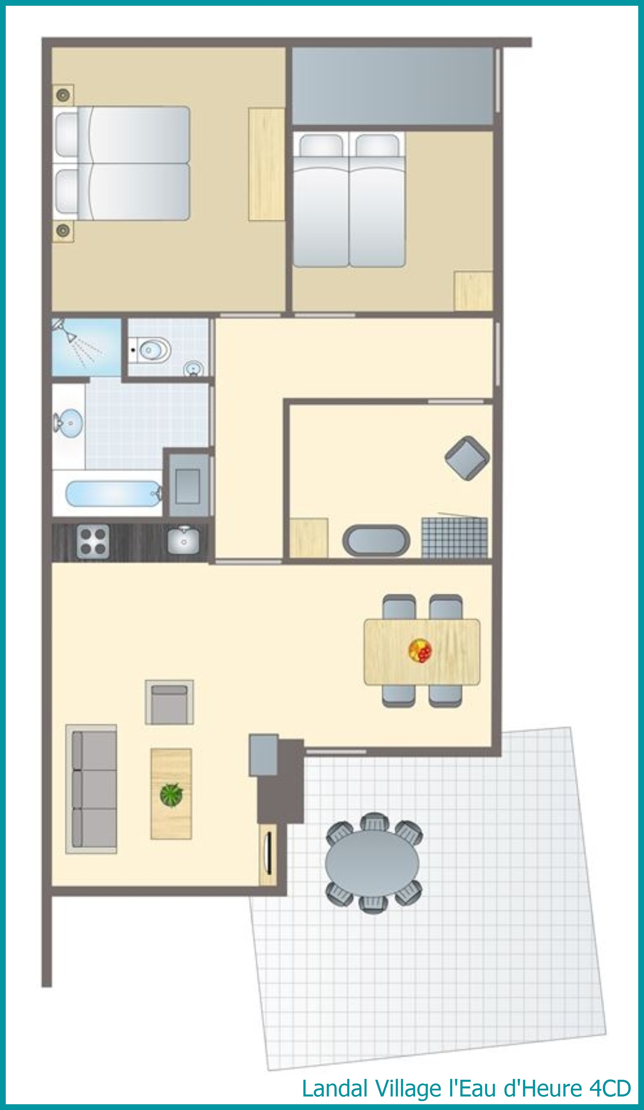 4-Personen-Hunde-Ferienhaus 4CD in Village l'Eau d'Heure