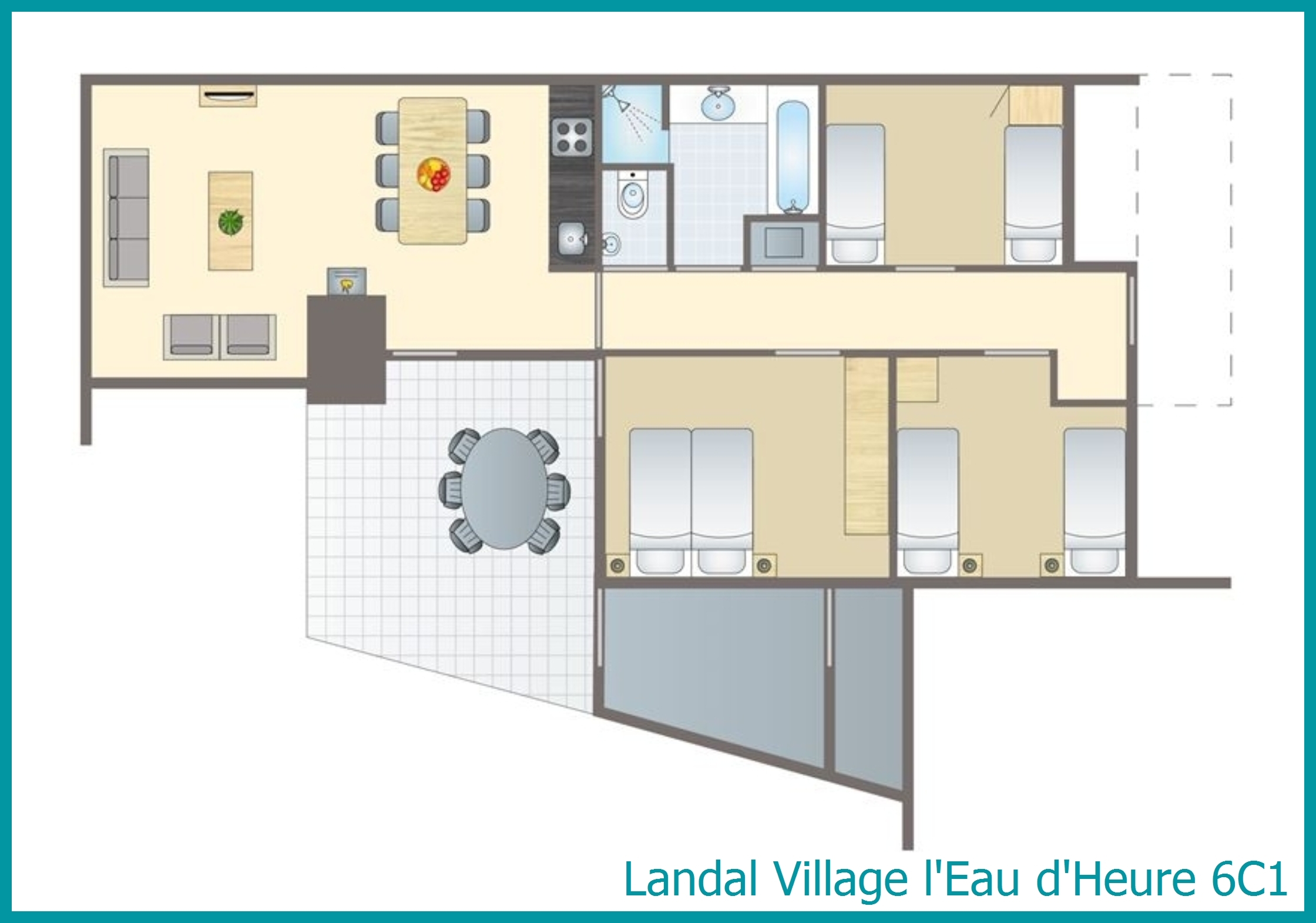 6-Personen-Ferienhaus 6C1 in Village l'Eau d'Heure