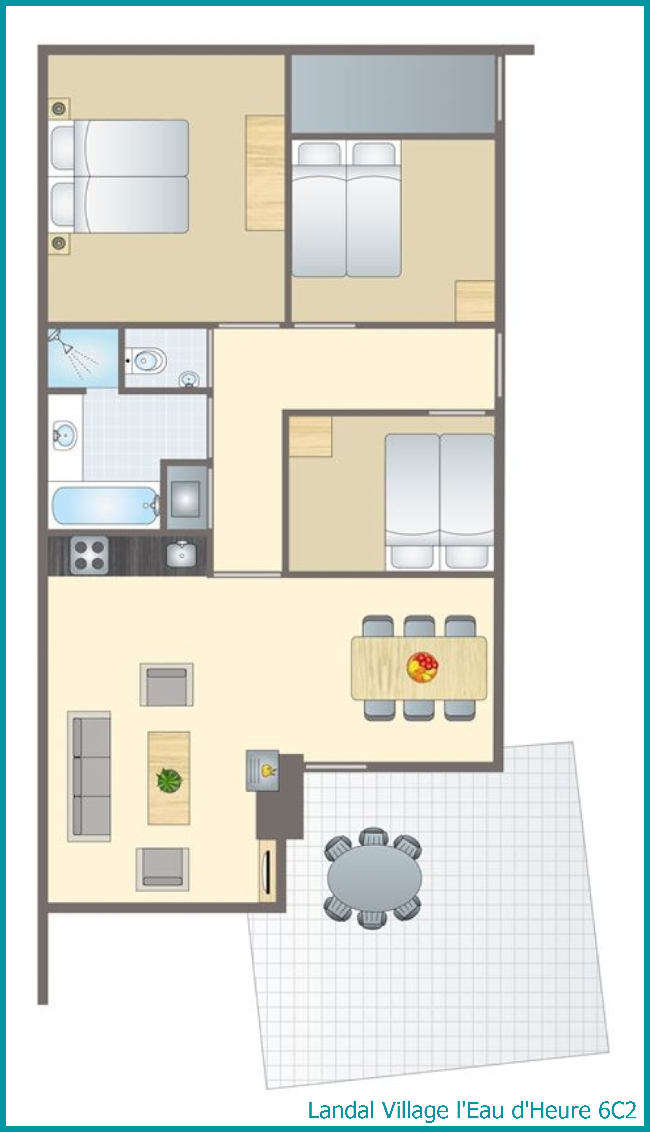 6-Personen-Ferienhaus 6C2 in Village l'Eau d'Heure