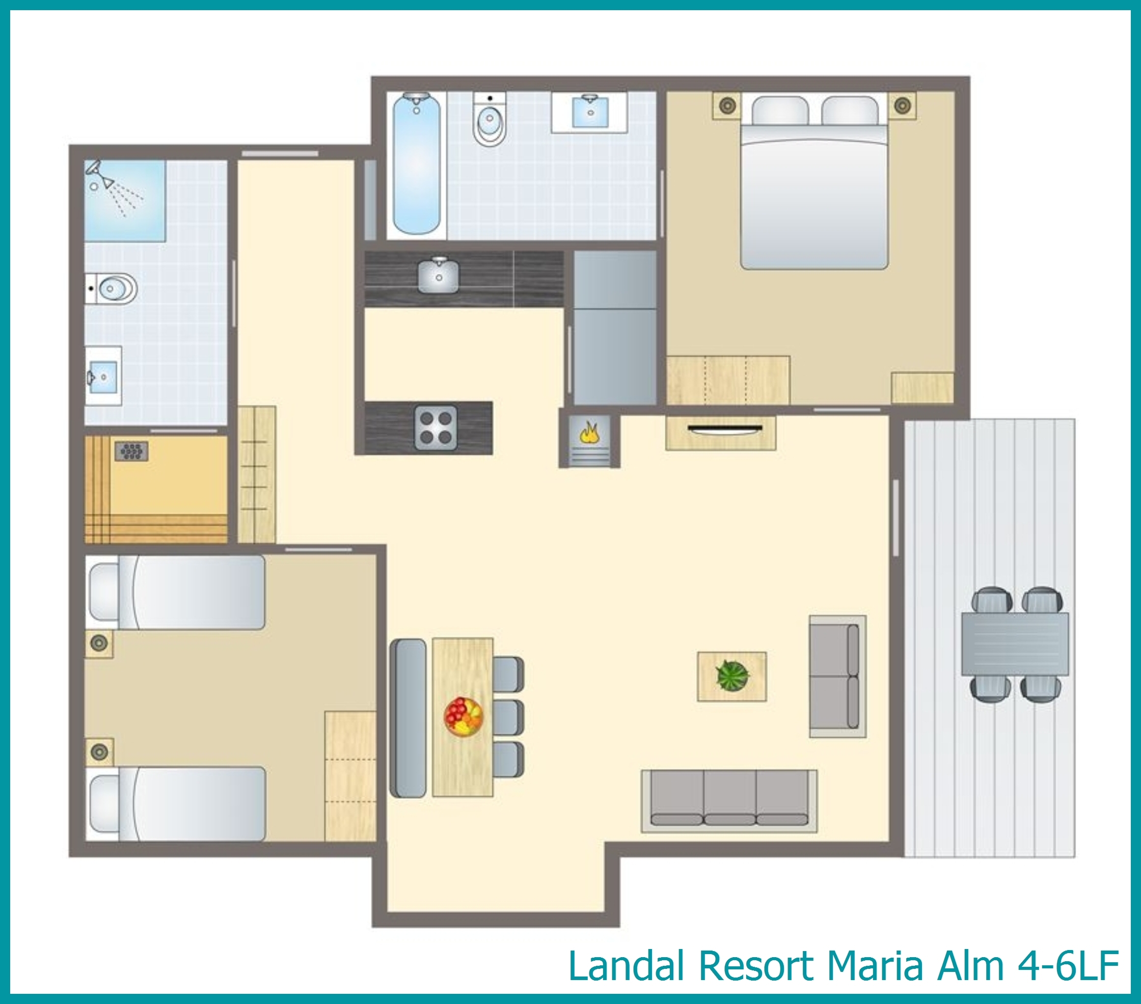 4-6-Personen-Ferienwohnung 4-6LF in Resort Maria Alm