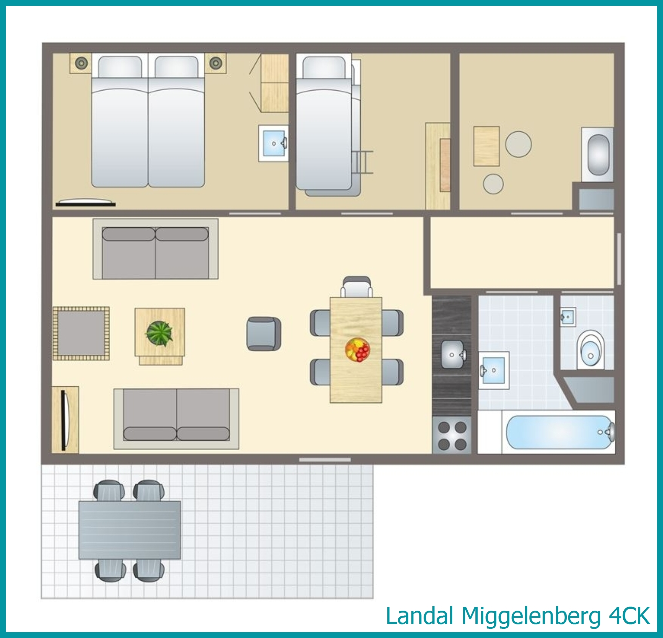 4-Personen-Kinder-Ferienhaus 4CK in Miggelenberg