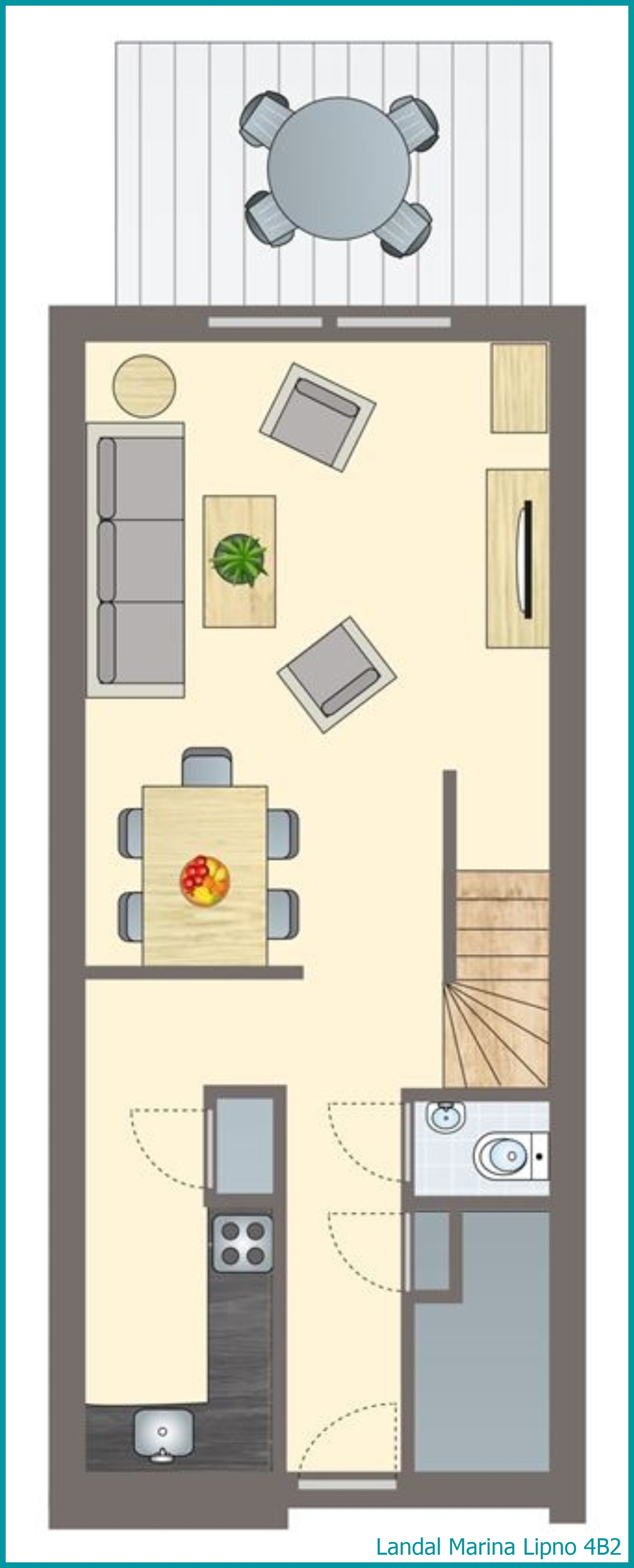 4-Personen-Ferienhaus 4B2 in Marina Lipno