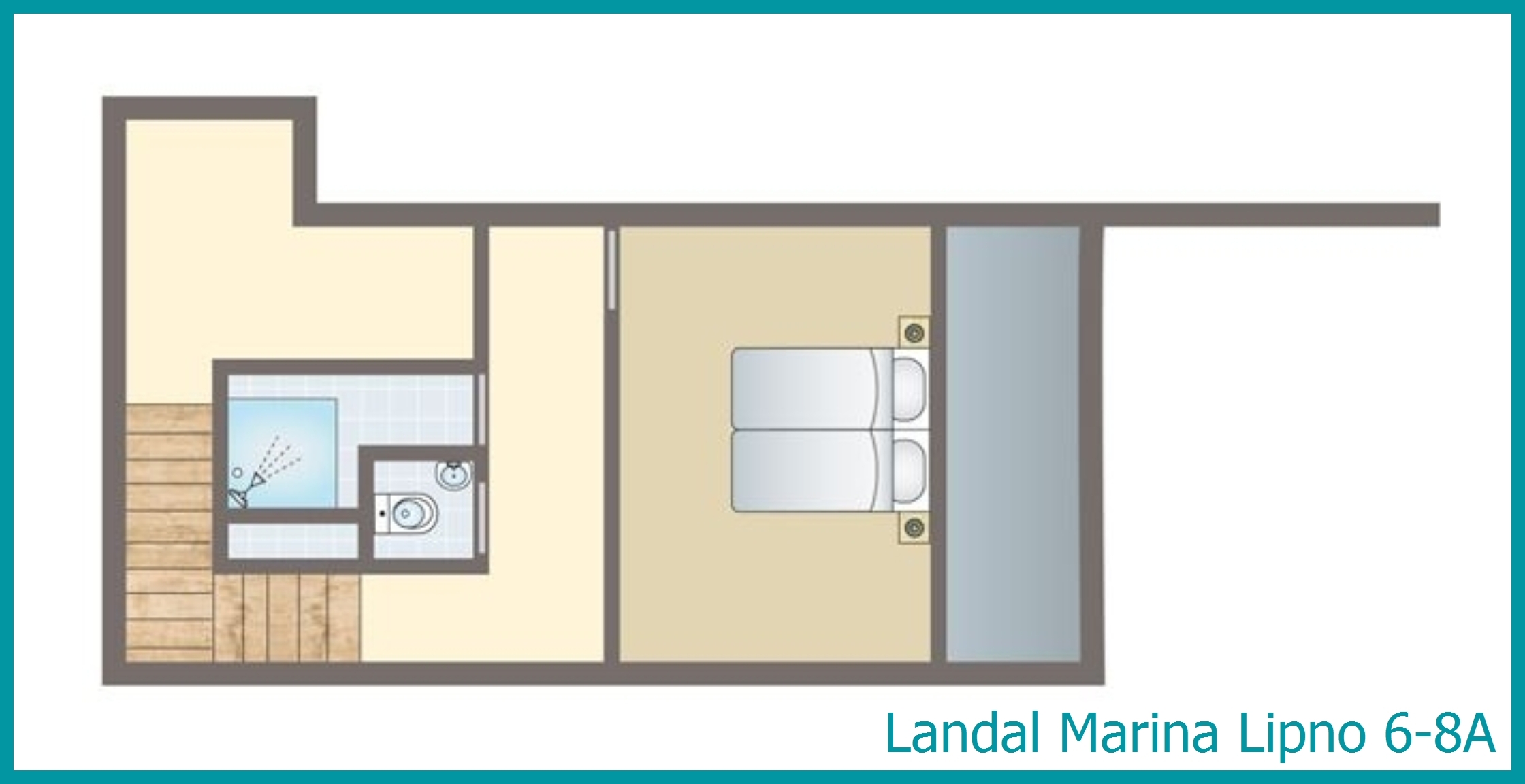 6-8-Personen-Ferienwohnung 6-8A in Marina Lipno