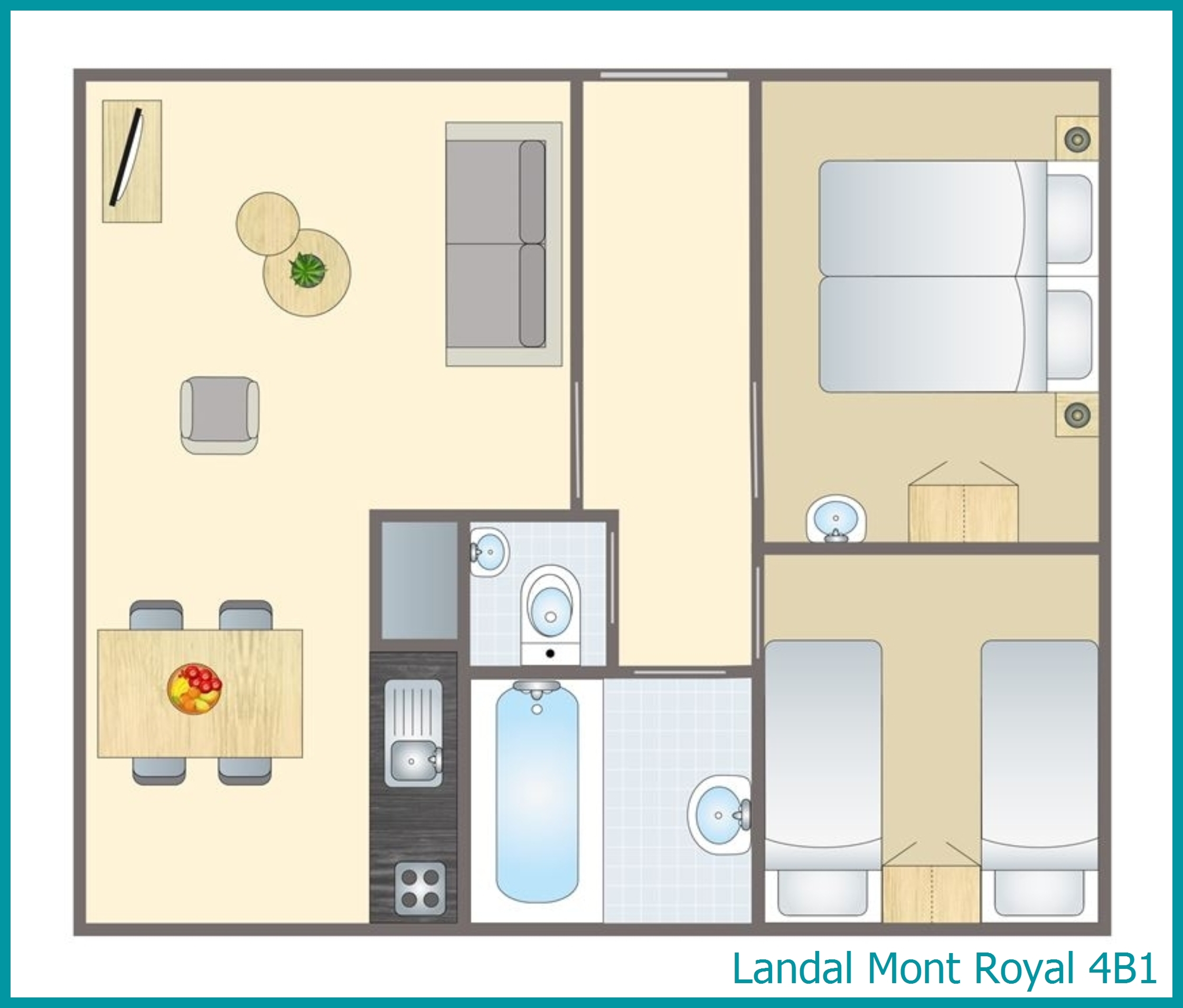 4-Personen-Ferienhaus 4B1 in Mont Royal