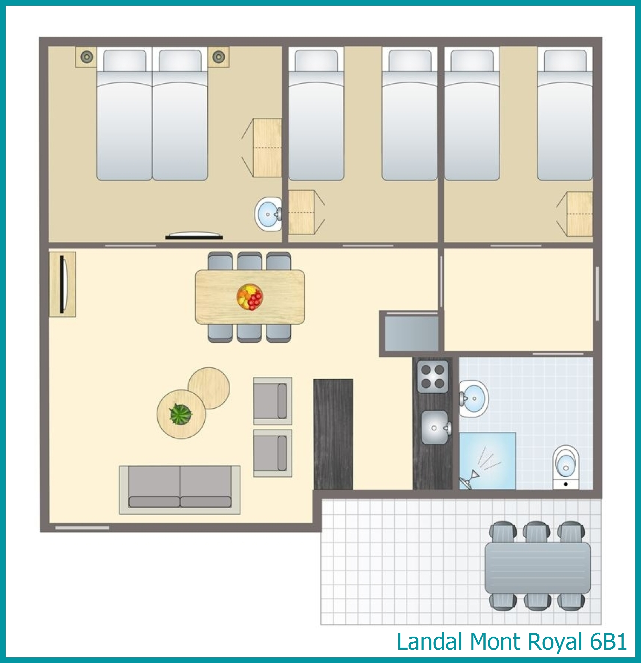 6-Personen-Ferienhaus 6B1 in Mont Royal
