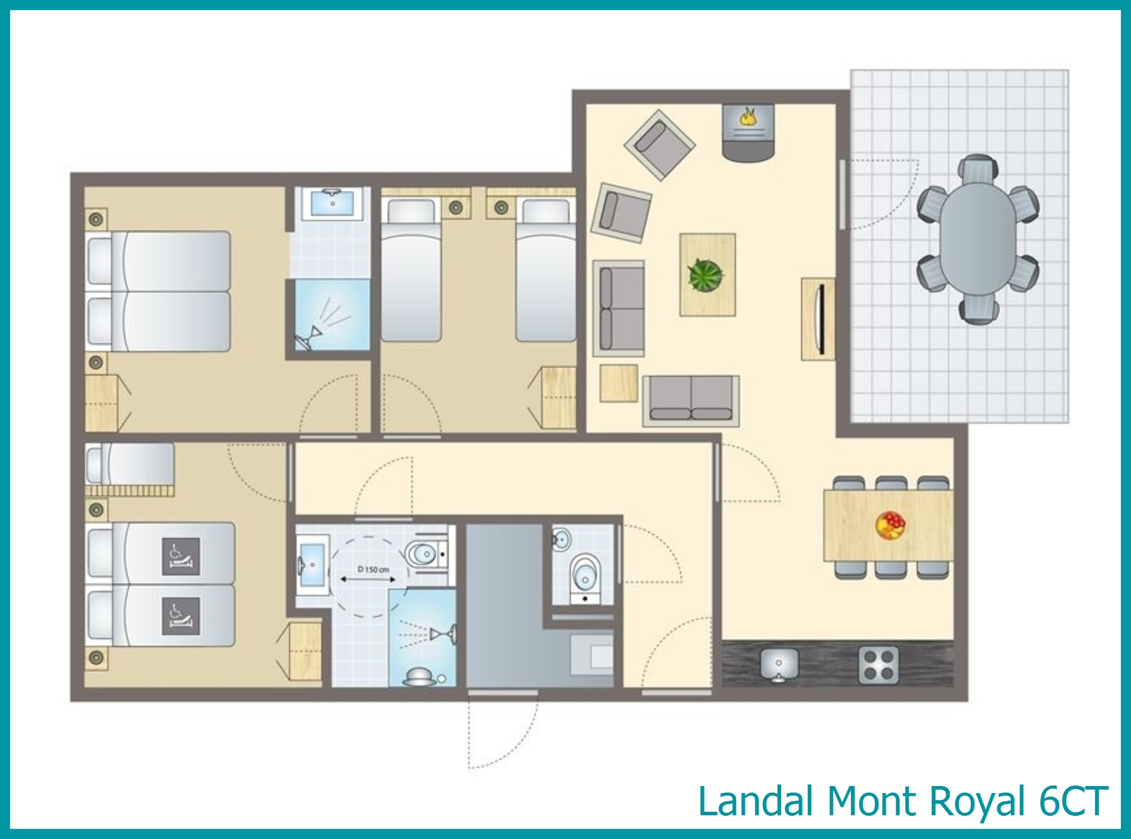 6-Personen-Ferienhaus 6CT in Mont Royal
