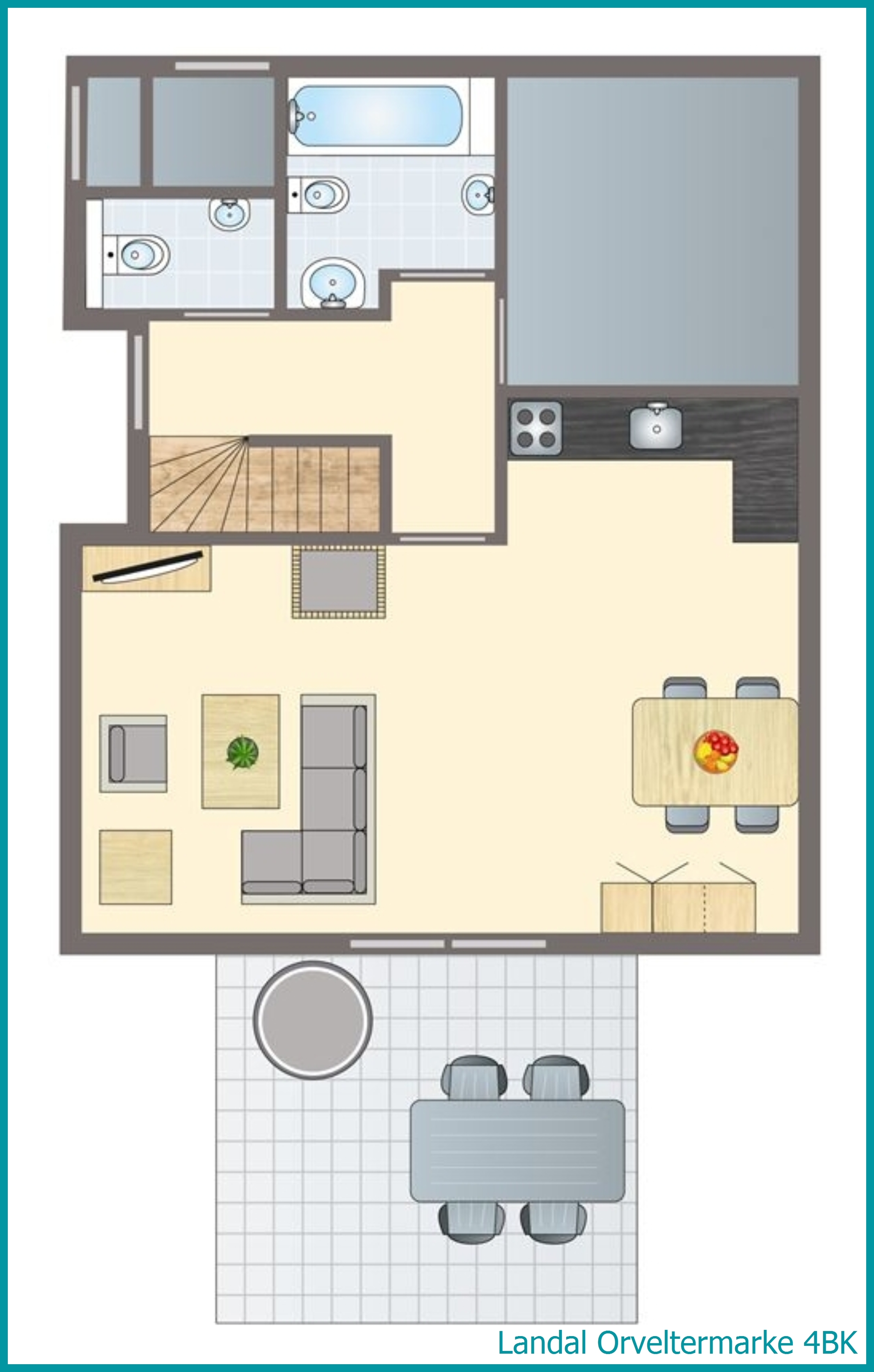 4-Personen-Kinder-Ferienhaus 4BK in Orveltermarke