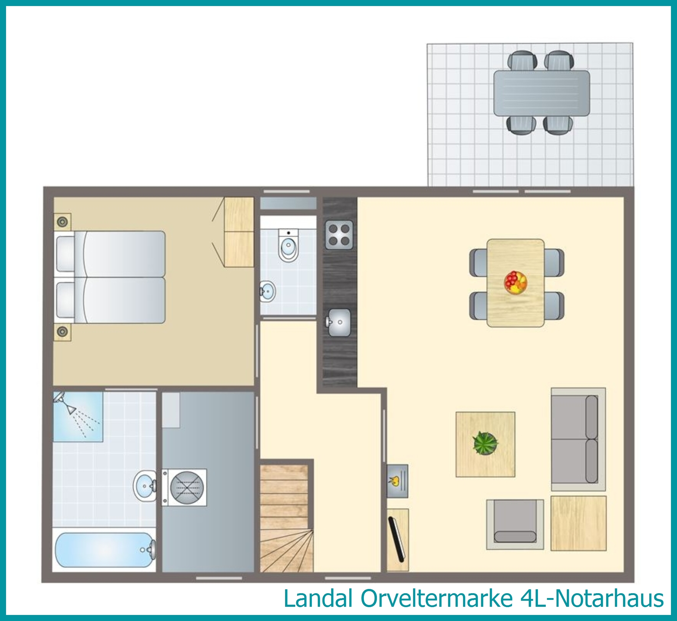 4-Personen-Ferienhaus 4L-Notarhaus in Orveltermarke