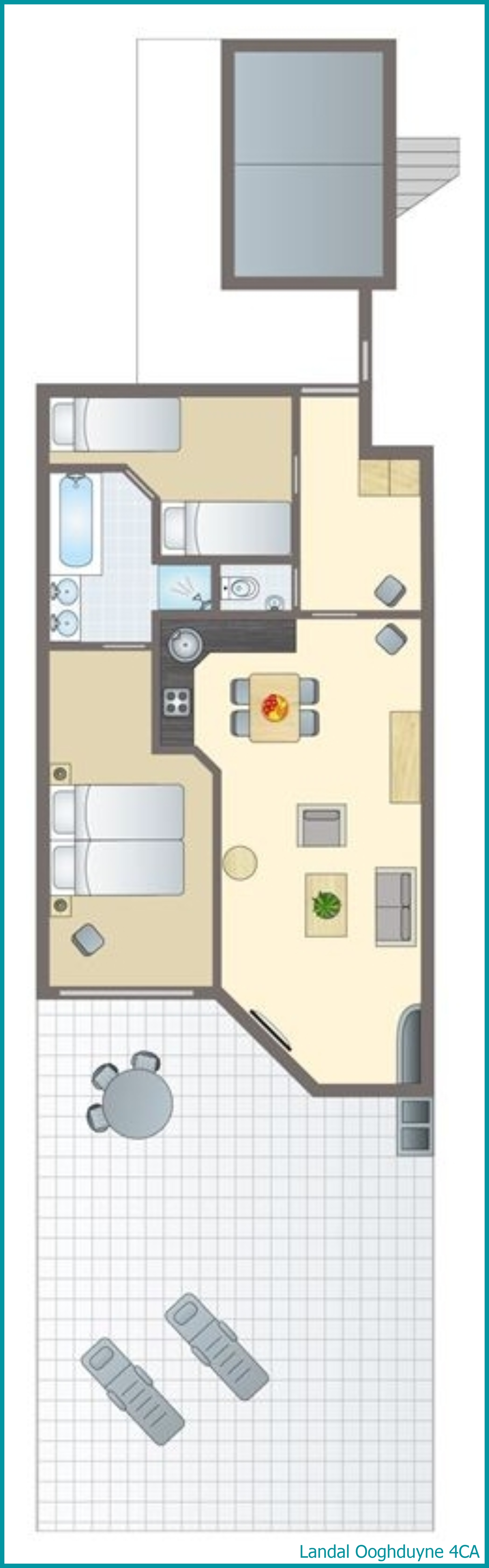 4-Personen-Ferienwohnung 4CA in Ooghduyne