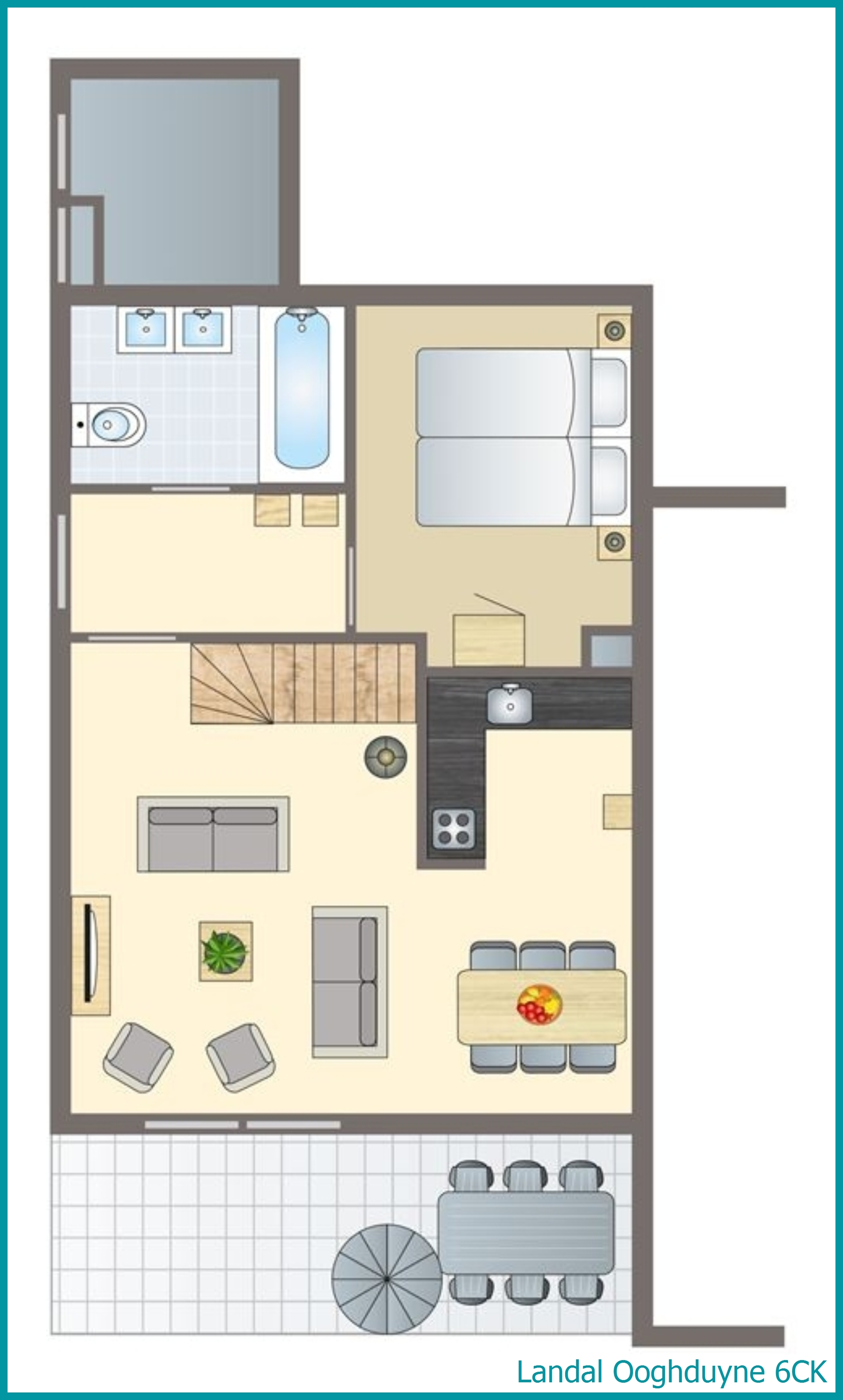 6-Personen-Kinder-Ferienhaus 6CK in Ooghduyne