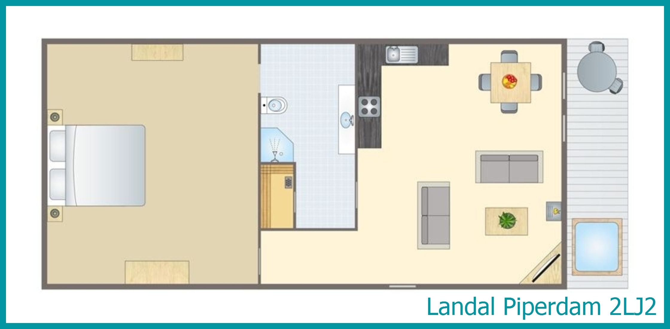 2-Personen-Chalet 2LJ2 in Piperdam