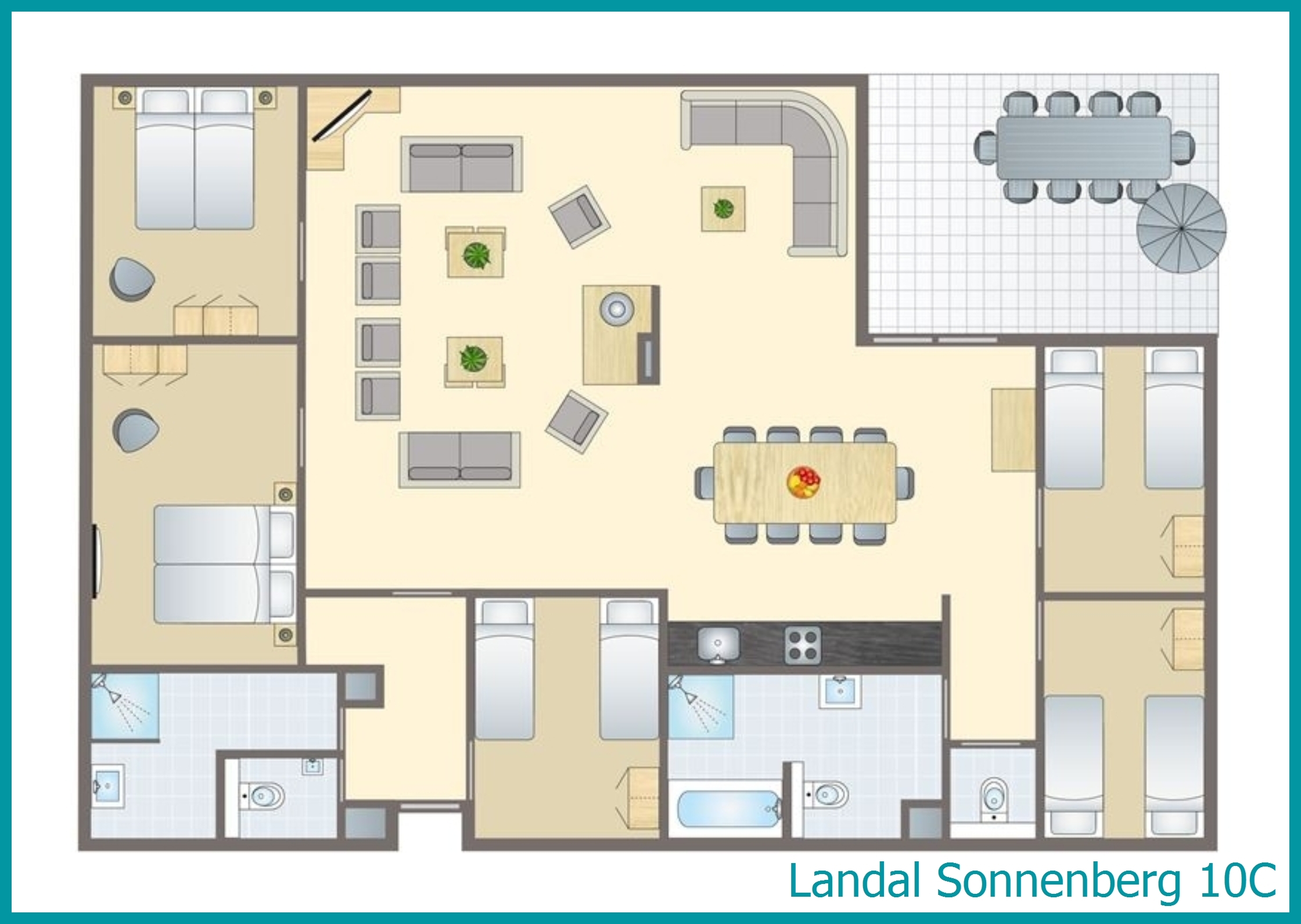 10-Personen-Ferienhaus 10C in Sonnenberg