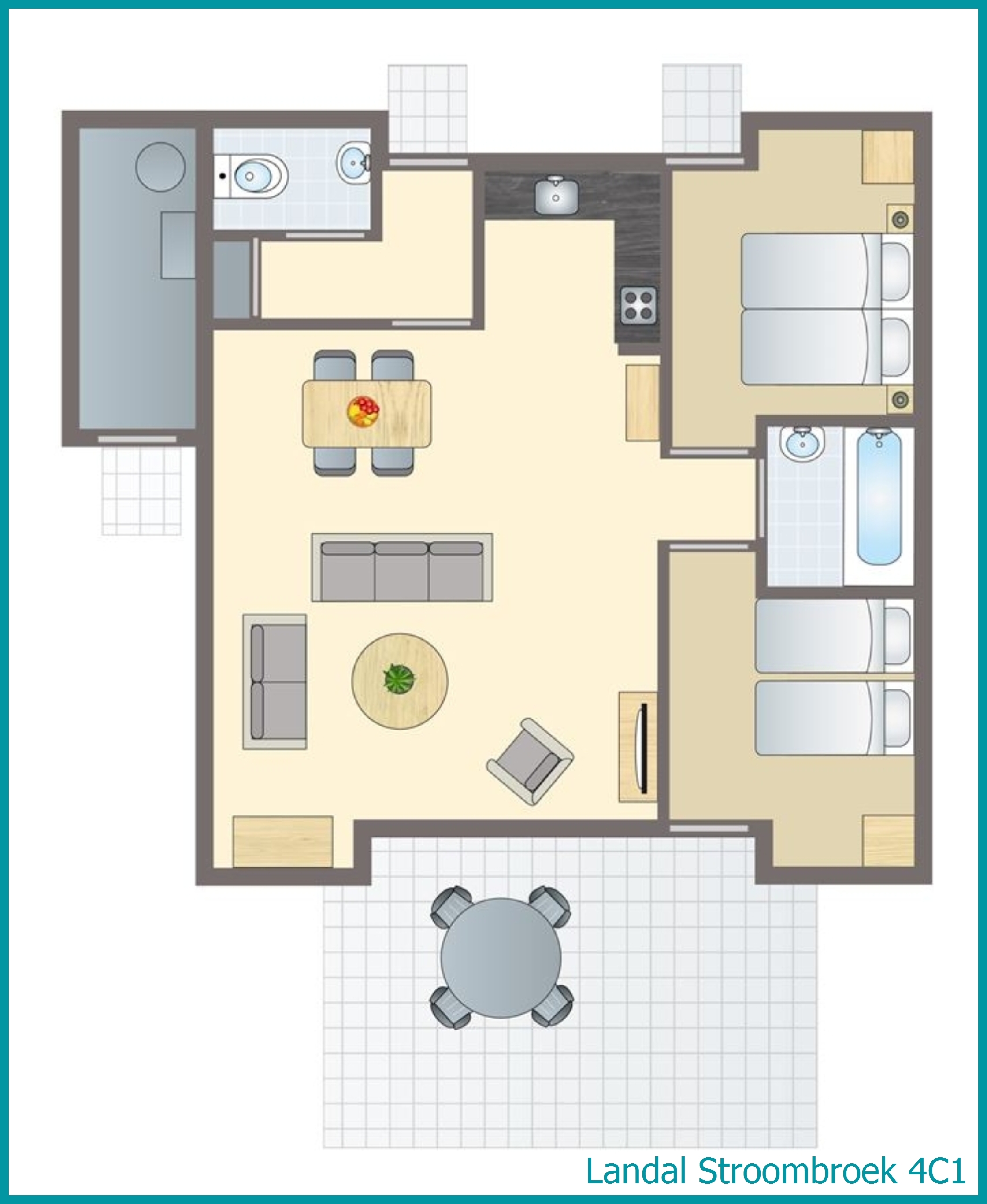 4-Personen-Ferienhaus 4C1 in Stroombroek
