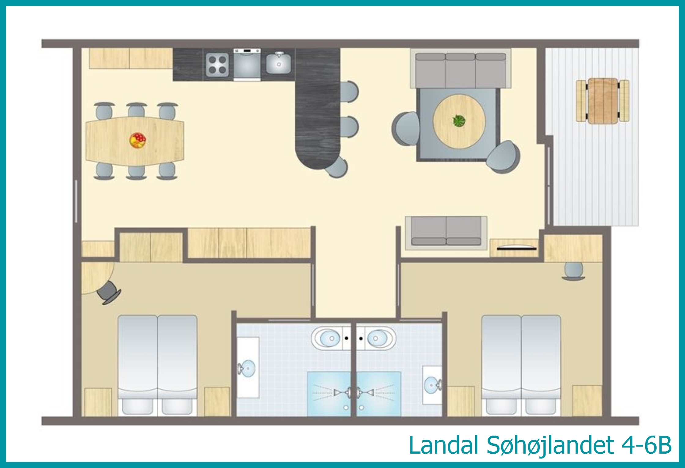 4-6-Personen-Ferienhaus 4-6B in Søhøjlandet