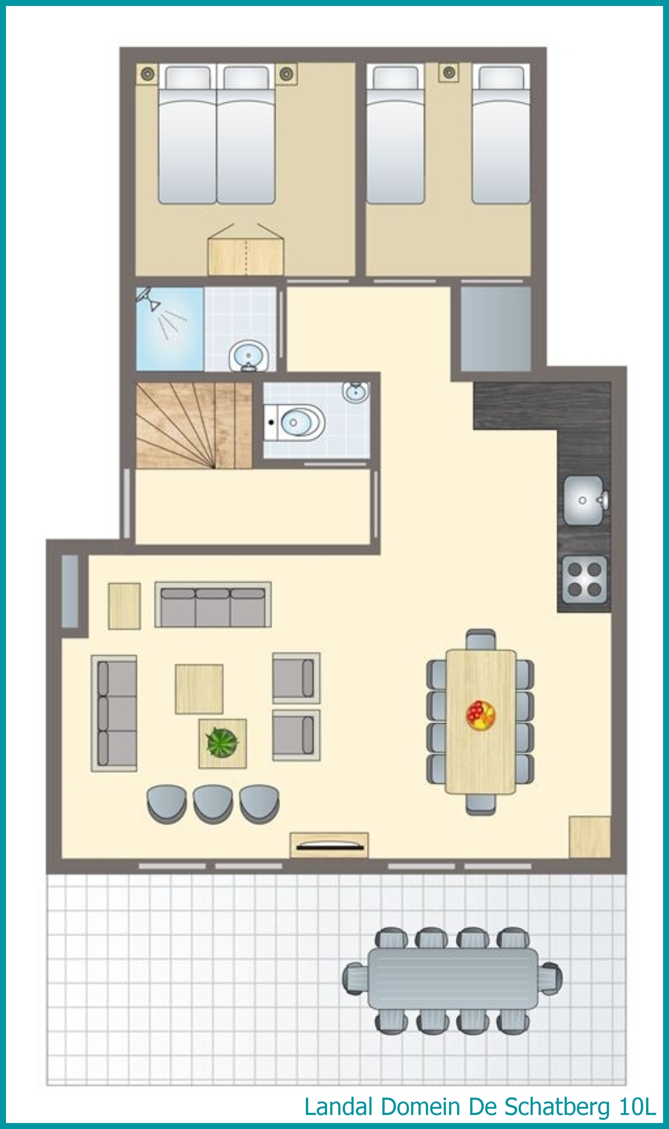 10-Personen-Ferienhaus 10L in Domein De Schatberg
