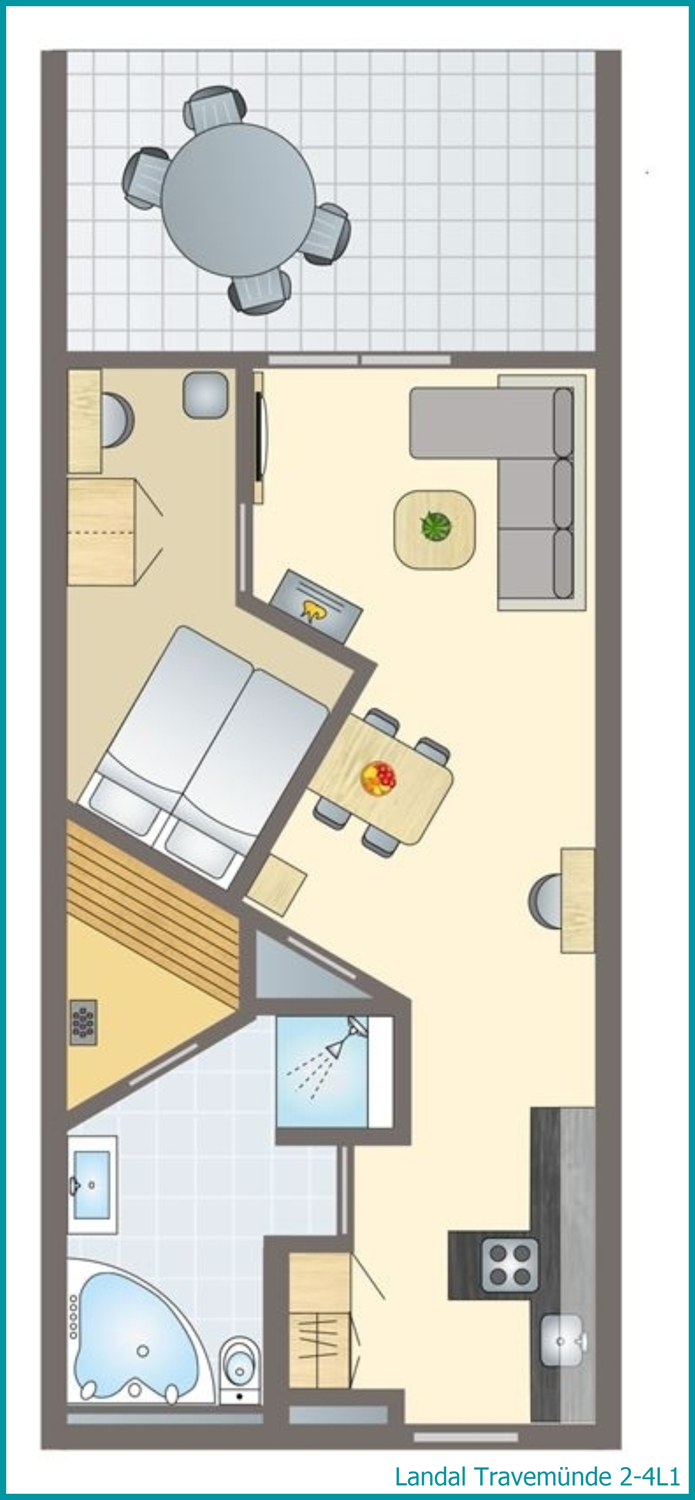 2-4-Personen-Ferienwohnung 2-4L1 in Travemünde